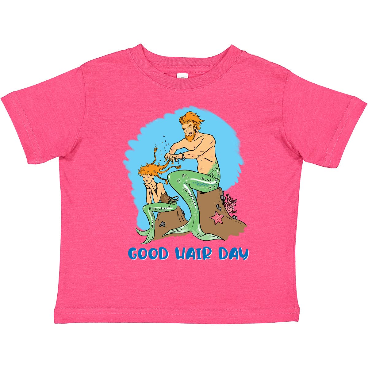 Inktastic Mer Dad and Daughter Good Hair Day Braiding Radiant Toddler T-Shirt - Cute Matching Outfits for Father Daughter Bonding, Family Events & Photo Shoots