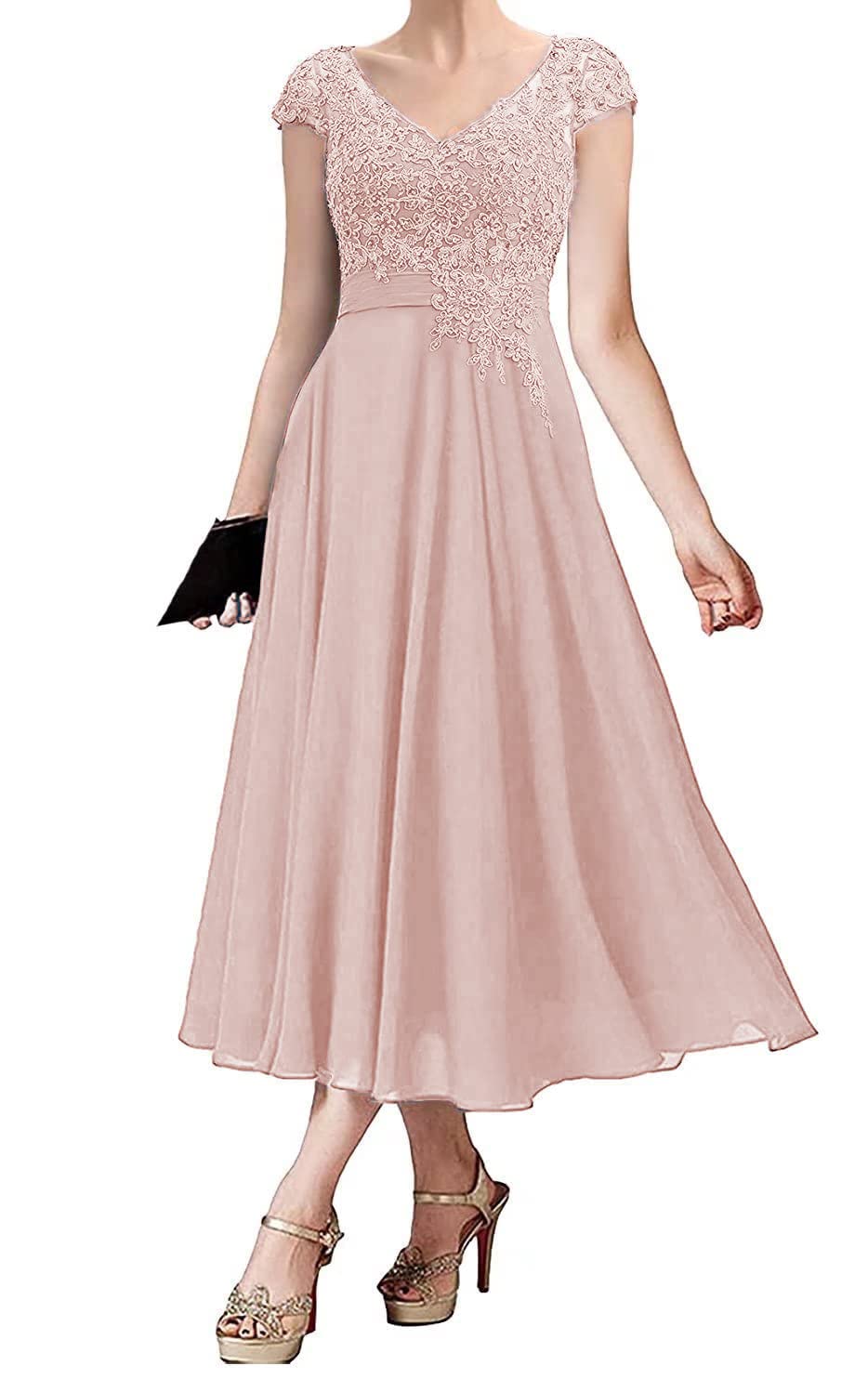Elegant Mother of The Bride Dresses | Lace Wedding Guest Gowns for Women | Short Formal Evening Dresses in Chiffon | Perfect for Weddings, Parties & Special Occasions