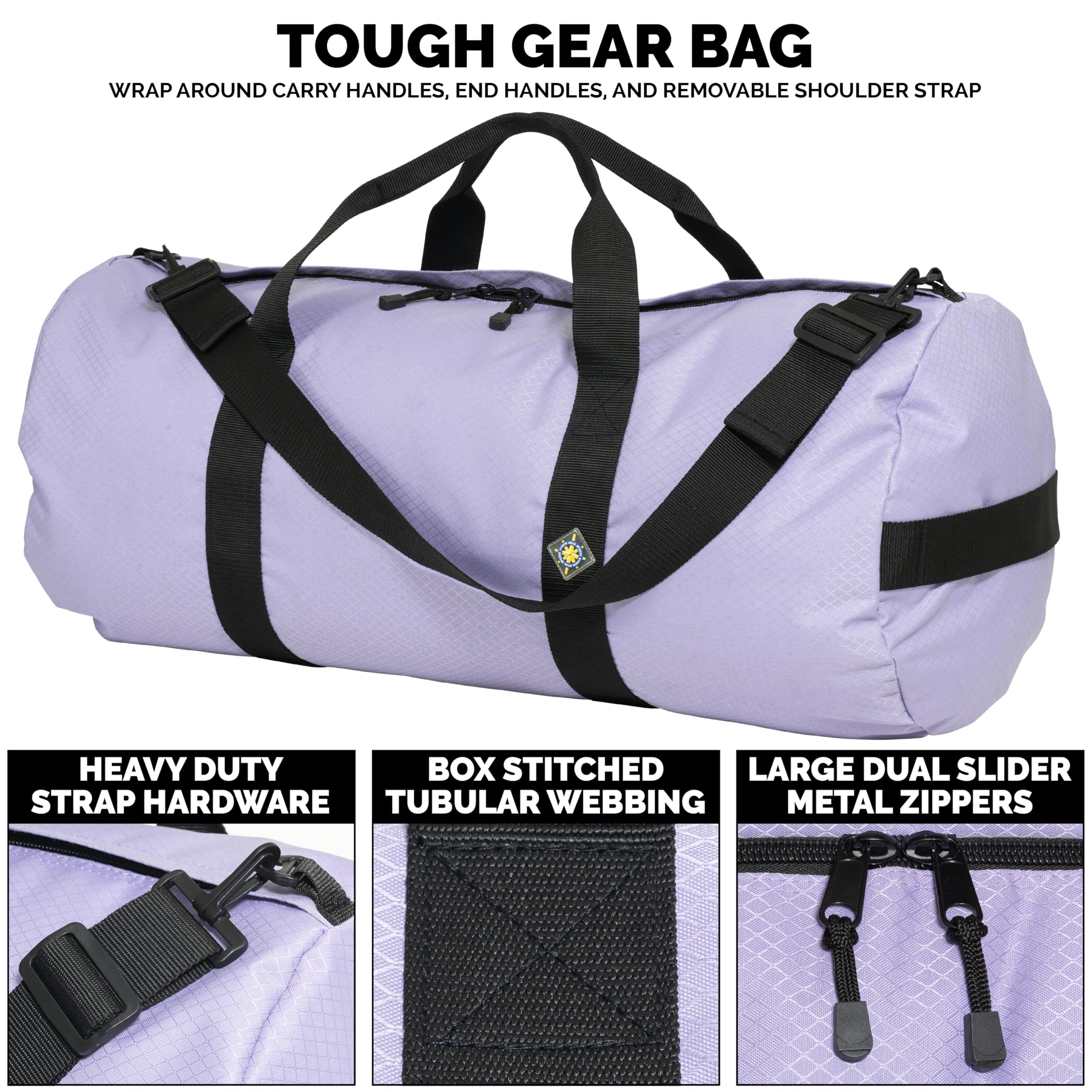 North Star Sports Large Duffle Bag - Waterproof Foldable Tactical Gym Bag for Travel, Workout & Military Gear | Heavy Duty Carry-On Duffel for Sports, Camping & Outdoor Adventures