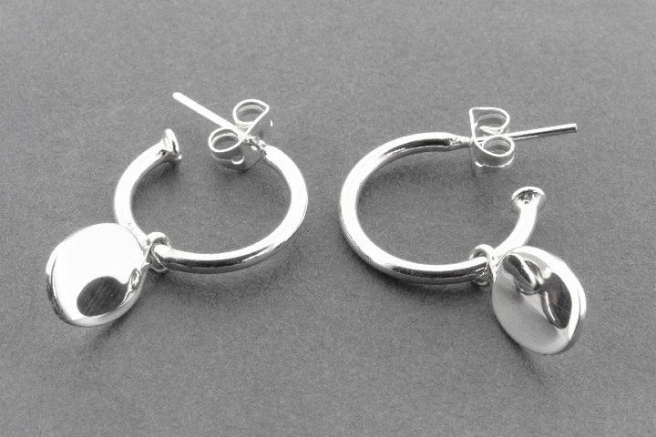 Stylish Sterling Silver Oval Disc Hoop Earrings for Women - Perfect for Everyday Wear, Parties & Special Occasions