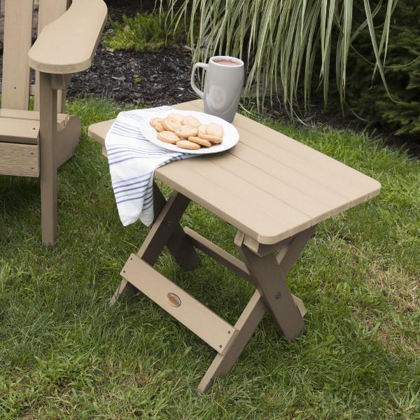 Portable Outdoor Folding Adirondack Side Table - Lightweight Patio Furniture for Camping, Beach, Garden & Poolside Use