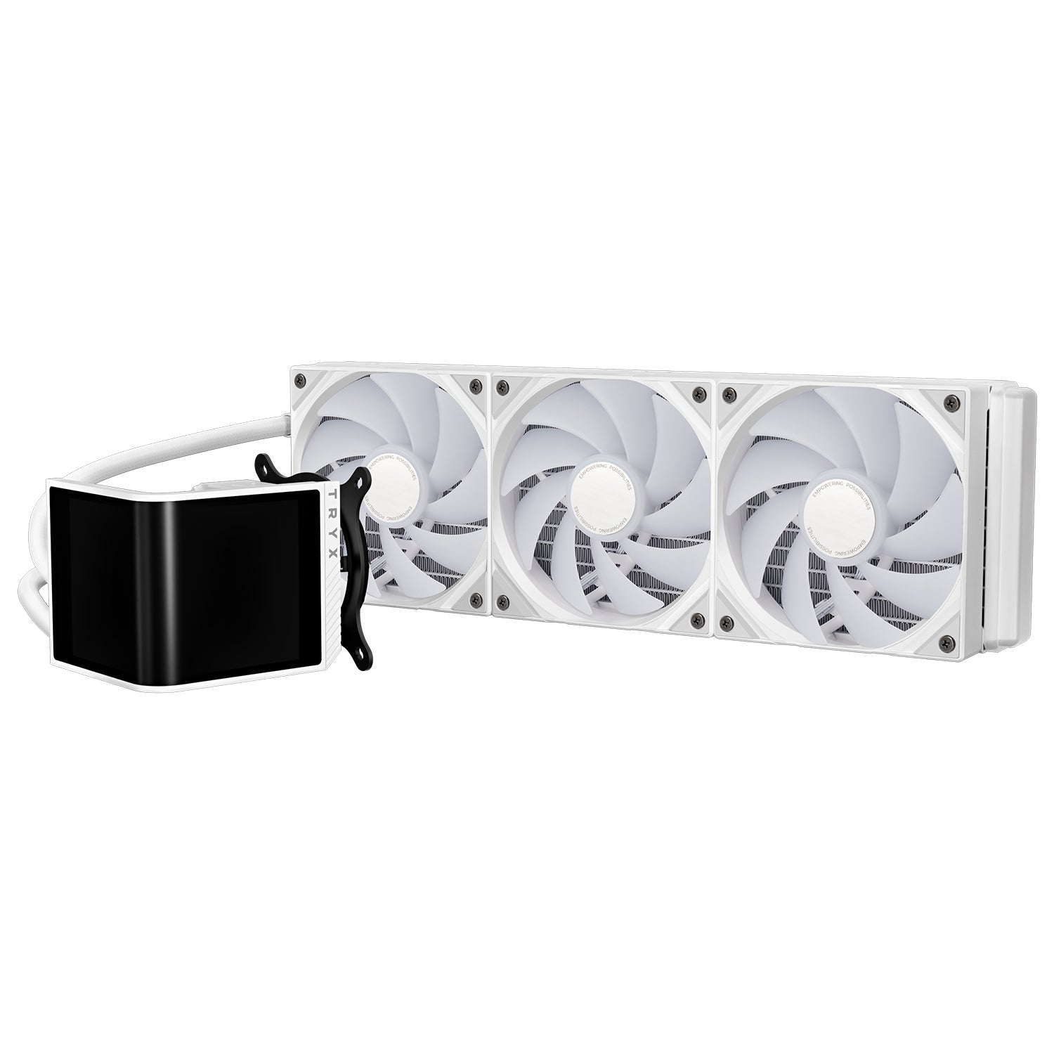 TRYX PANORAMA SE 360mm AIO Liquid CPU Cooler with ARGB Lighting - Black/White | High-Performance Cooling for Gaming PCs & Workstations | Perfect for Overclocking & Silent Operation