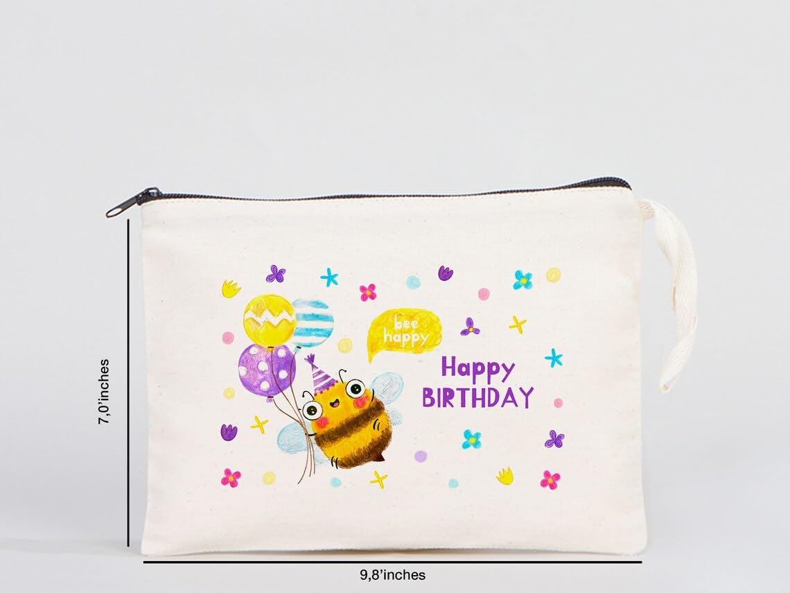 Custom Makeup Bag 7x10 Inches - Travel Size Cosmetic Organizer, Zippered Pouch for Toiletries, Pencils & Small Essentials - Perfect for Baby Showers, Bachelorette Parties & Travel Accessories - Great Gift Idea for Women & Girls