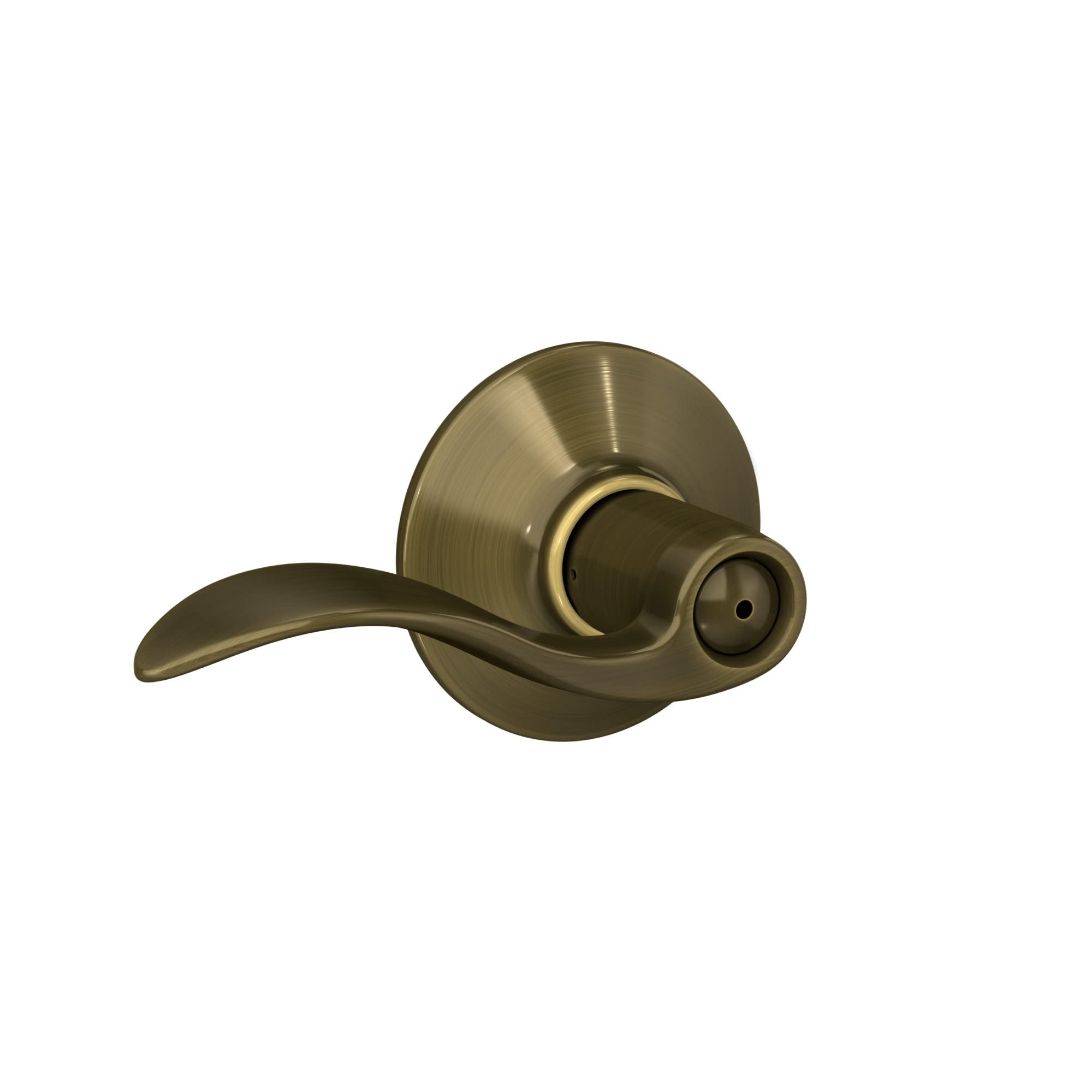 Schlage F40 ACC 609 Accent Door Lever - Bed & Bath Privacy Lock in Antique Brass | Secure Interior Door Handle for Bedrooms & Bathrooms
