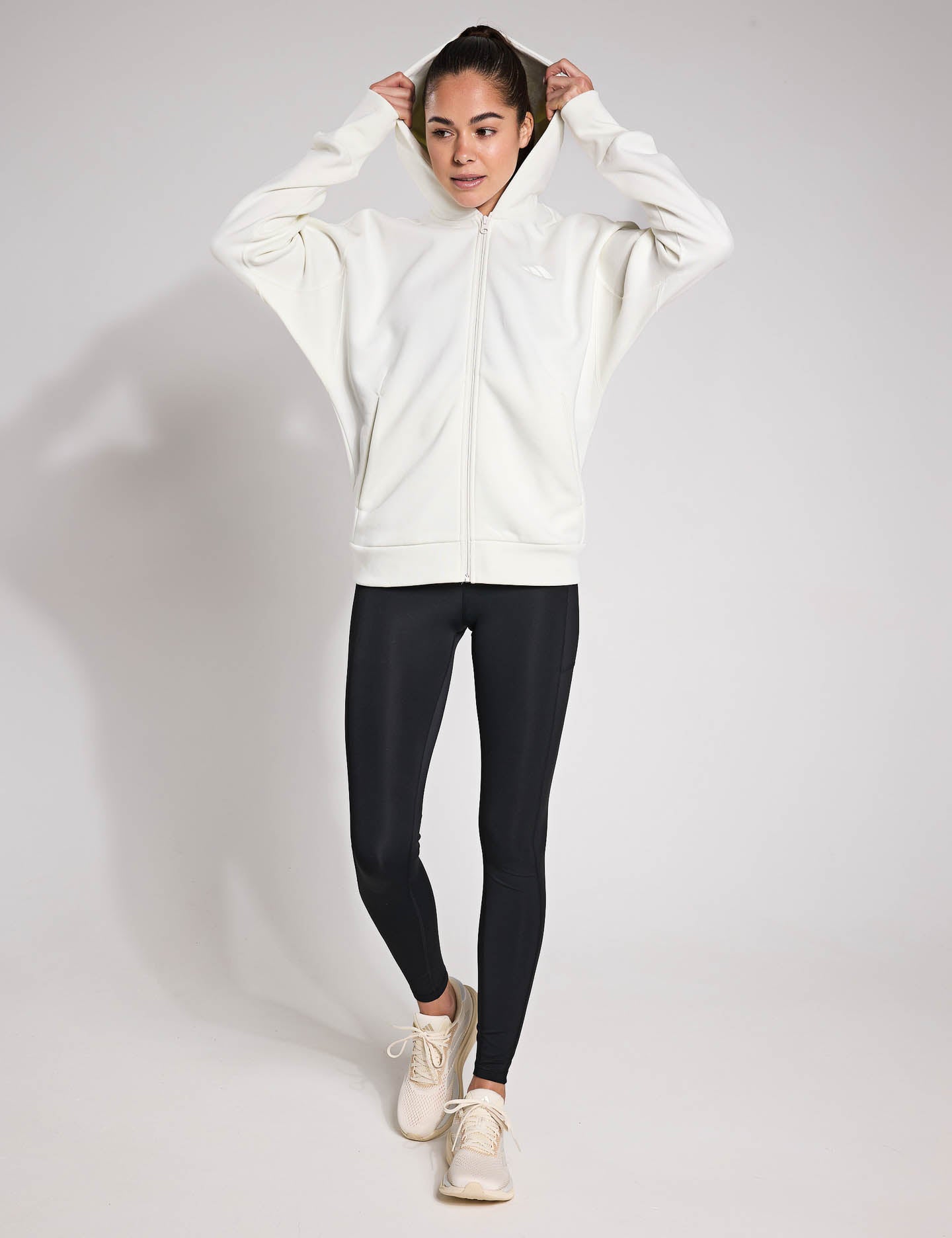 ALL SZN Fleece Full Zip Hoodie for Men & Women - Cozy Off White Pullover for Casual Wear, Outdoor Activities & Loungewear