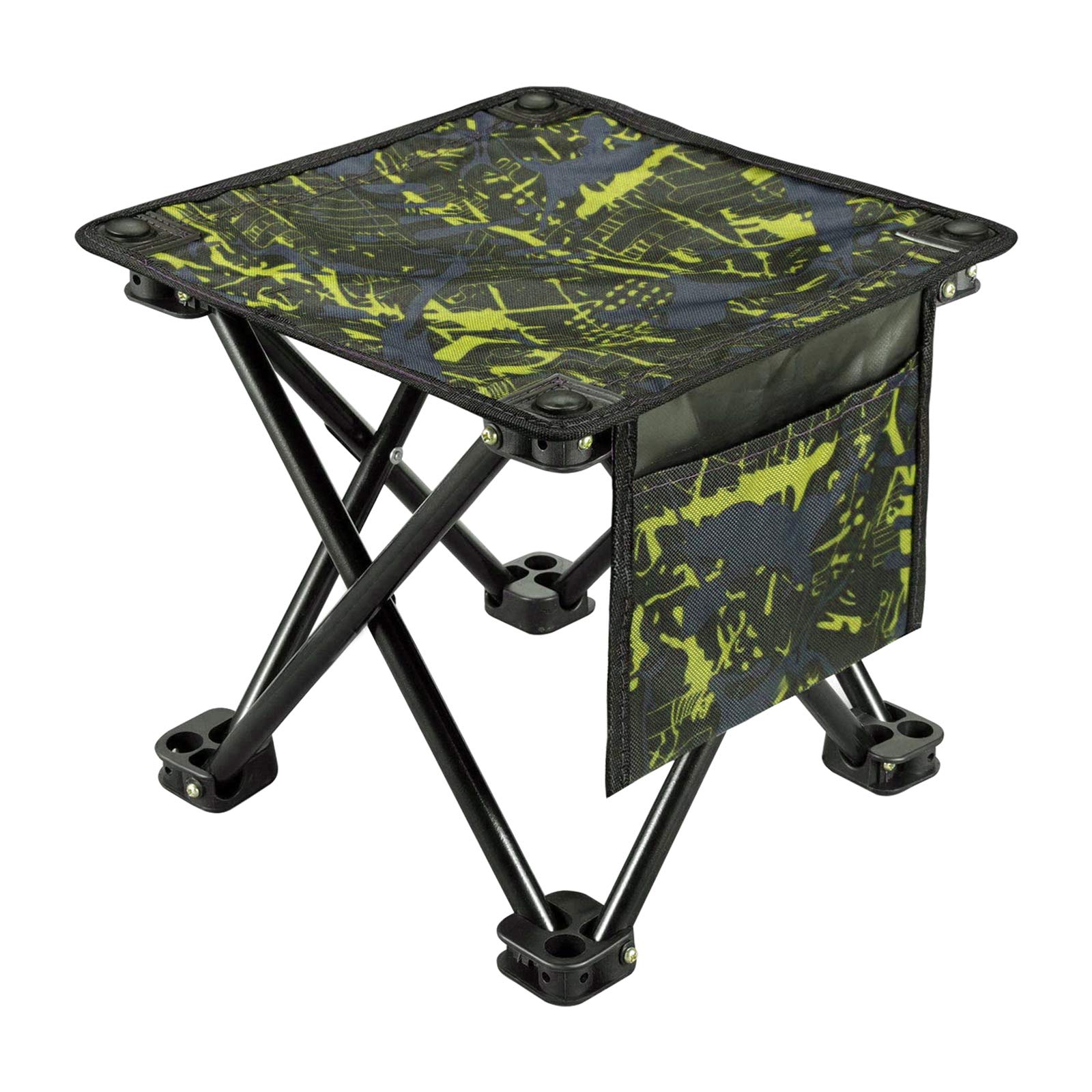YISON Lightweight Folding Stool - Portable Camping Chair with Carry Bag, Durable & Comfortable Foldable Seat for Adults - Perfect for Fishing, Hiking, Gardening, Beach, Picnics & Outdoor Activities (Yellow)