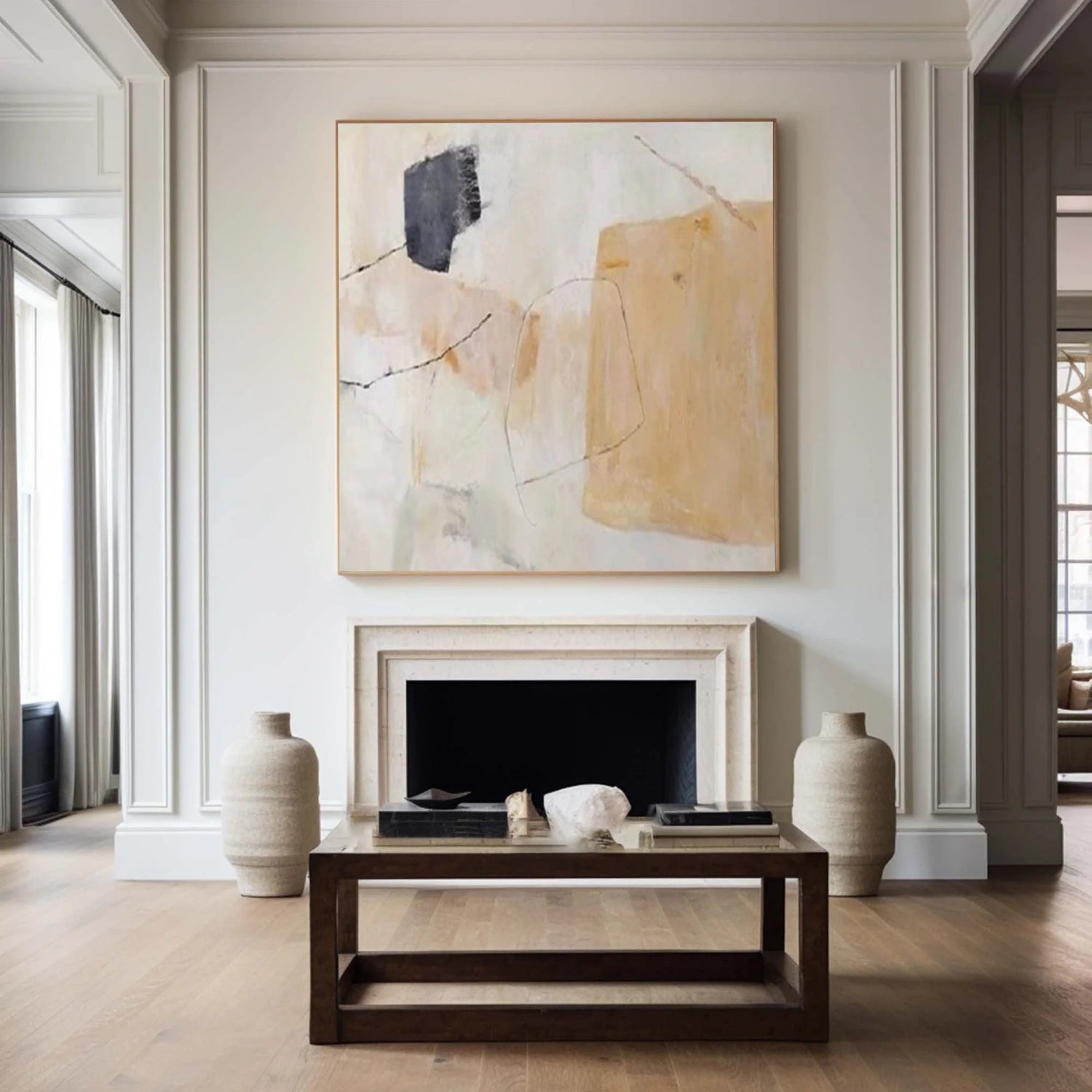 Abstract Tranquility Art Painting #WS253 - Modern Wall Decor for Living Room, Bedroom & Office - Calming Canvas Artwork for Home & Workspace