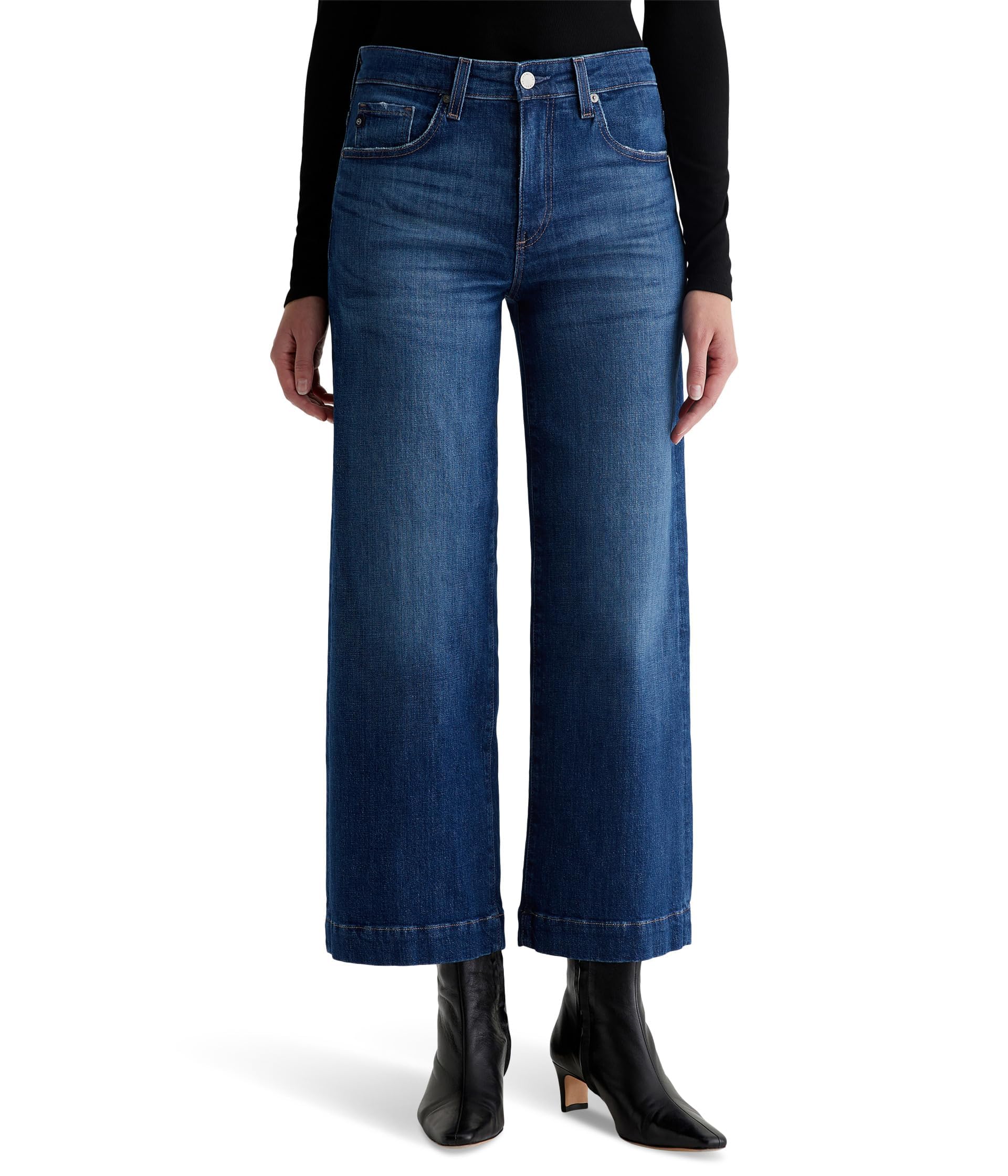 Women's Saige Mid Rise Wide Leg Jeans - Comfortable Stretch Denim Pants for Casual Wear & Everyday Outfits | Perfect for Work, Travel & Weekend Style