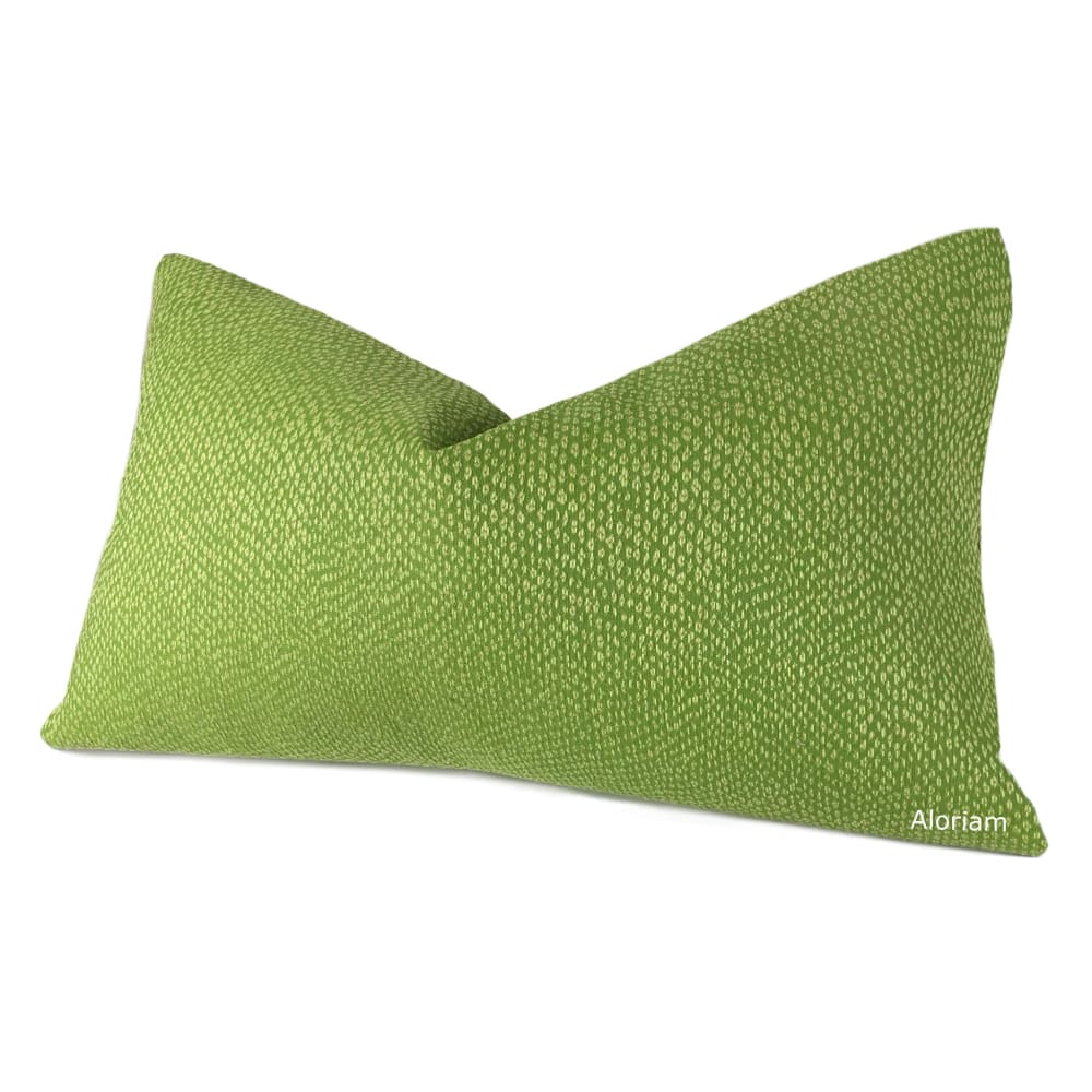 Lizzy Lime Green Dots Pillow Cover - Decorative Throw Pillow Case for Sofa, Bed & Home Decor - 18x18 Inch Soft Cotton Cushion Cover for Living Room, Bedroom & Nursery