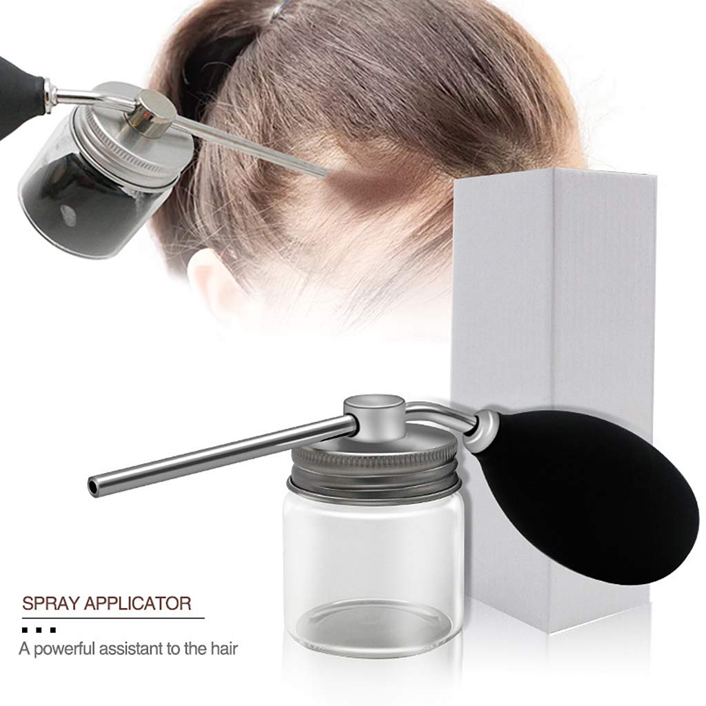 Hair Building Fibers Spray Applicator - Silicone Airbag Atomizer for Hair Thickening & Restoration - Hair Loss Concealer Kit for Men & Women - Perfect for Daily Use & Special Occasions