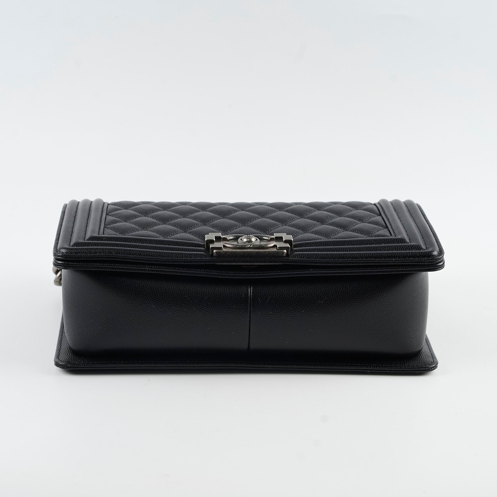 Chanel Caviar Old Medium Boy Bag Black 28cm - Luxury Designer Handbag for Women, Perfect for Evening Parties & Special Occasions