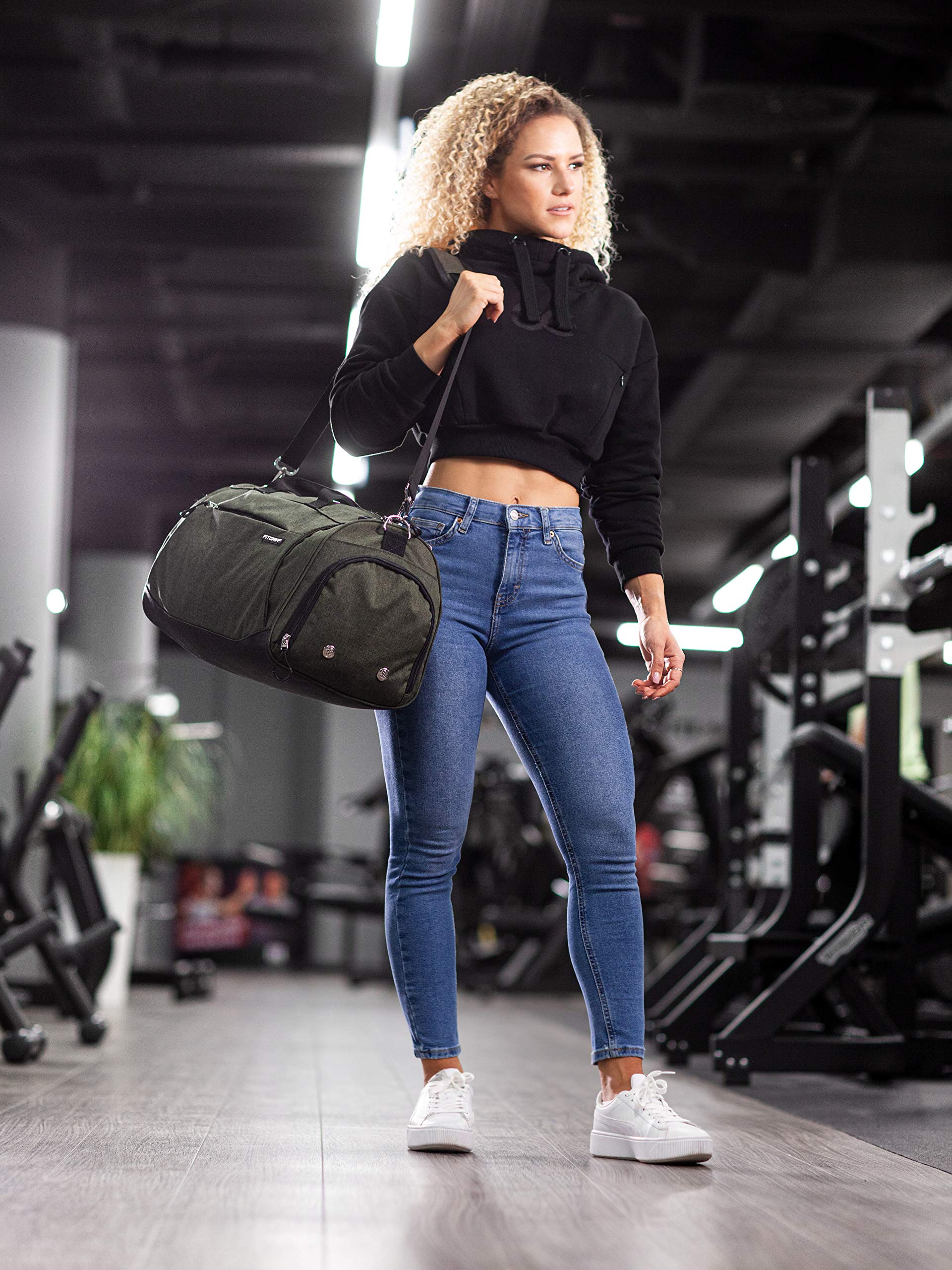 Fitgriff® Gym Bag for Men & Women - Durable Sports Duffle Bag with Separate Shoe & Wet Compartments - Perfect for Travel, Workout, Fitness & Gym - Ideal for Gym Locker, Sports Practice & Weekend Getaways