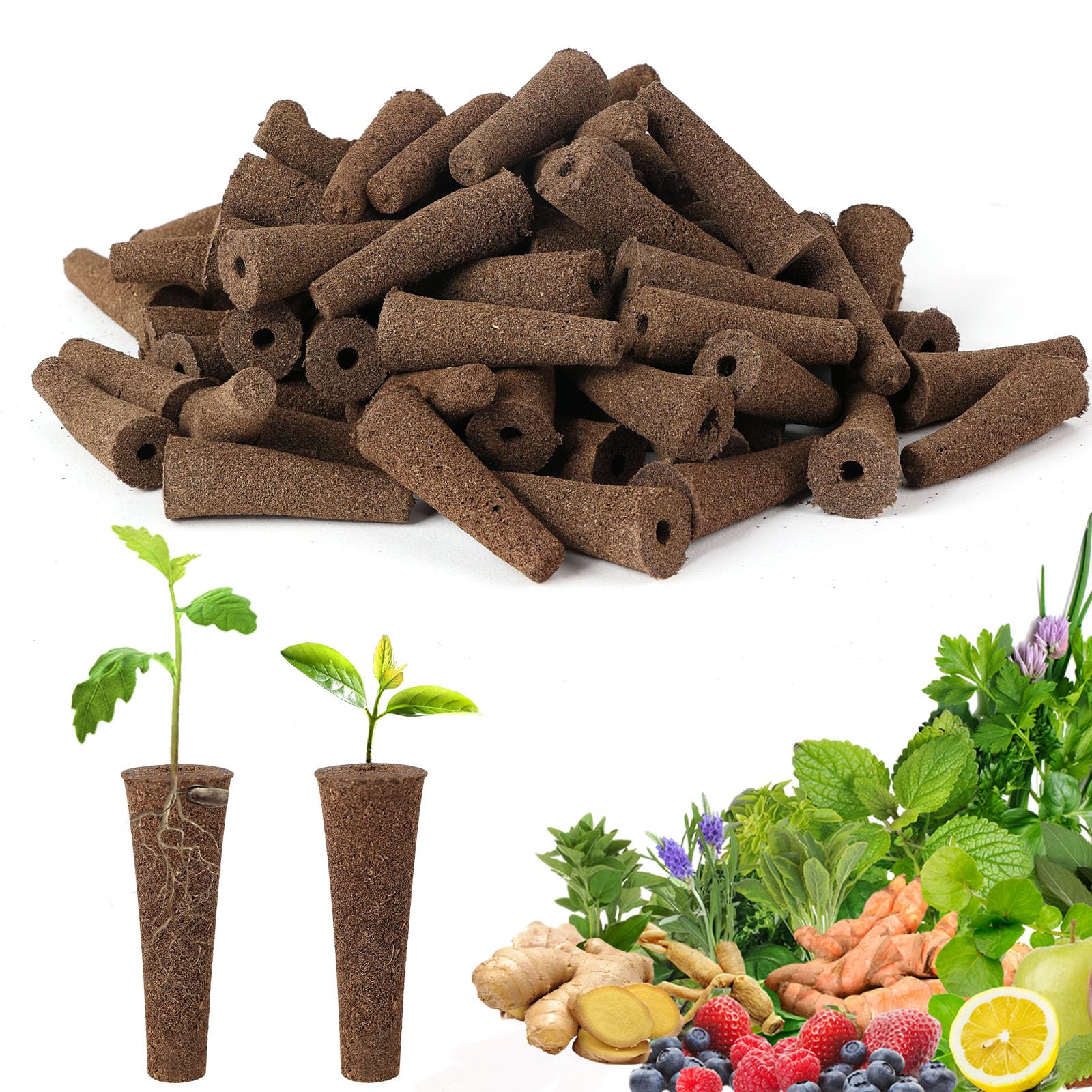 80 Pack Hydroponic Grow Sponges - Seed Starter Pods for AeroGarden & Indoor Gardening | Root Growth Sponges Replacement | Perfect for Hydroponics, Aeroponics & Home Herb Gardens