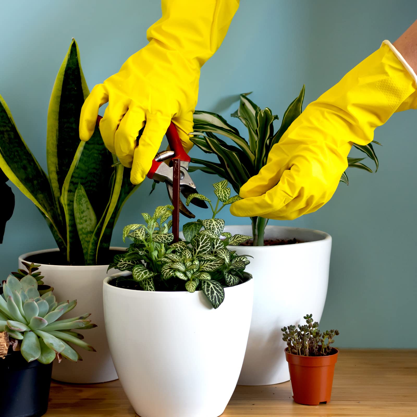 **Reusable Rubber Dishwashing Gloves - 4 Pairs Colorful Household Cleaning Gloves for Washing Dishes, Kitchen & Bathroom Cleaning - Non-Slip, Durable & Flexible (Small, Blue, Pink, Yellow, Orange) - Perfect for Dishwashing, Mopping & Heavy-Duty Cleaning**