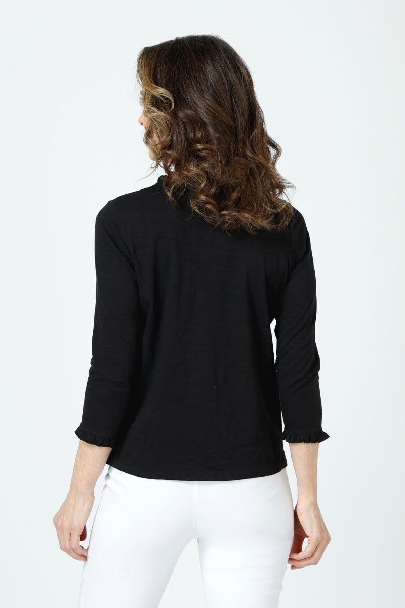 Trendy V-Neck Ruffle Blouse for Women - Flowy Casual & Party Tops - Perfect for Office, Date Night & Summer Outfits