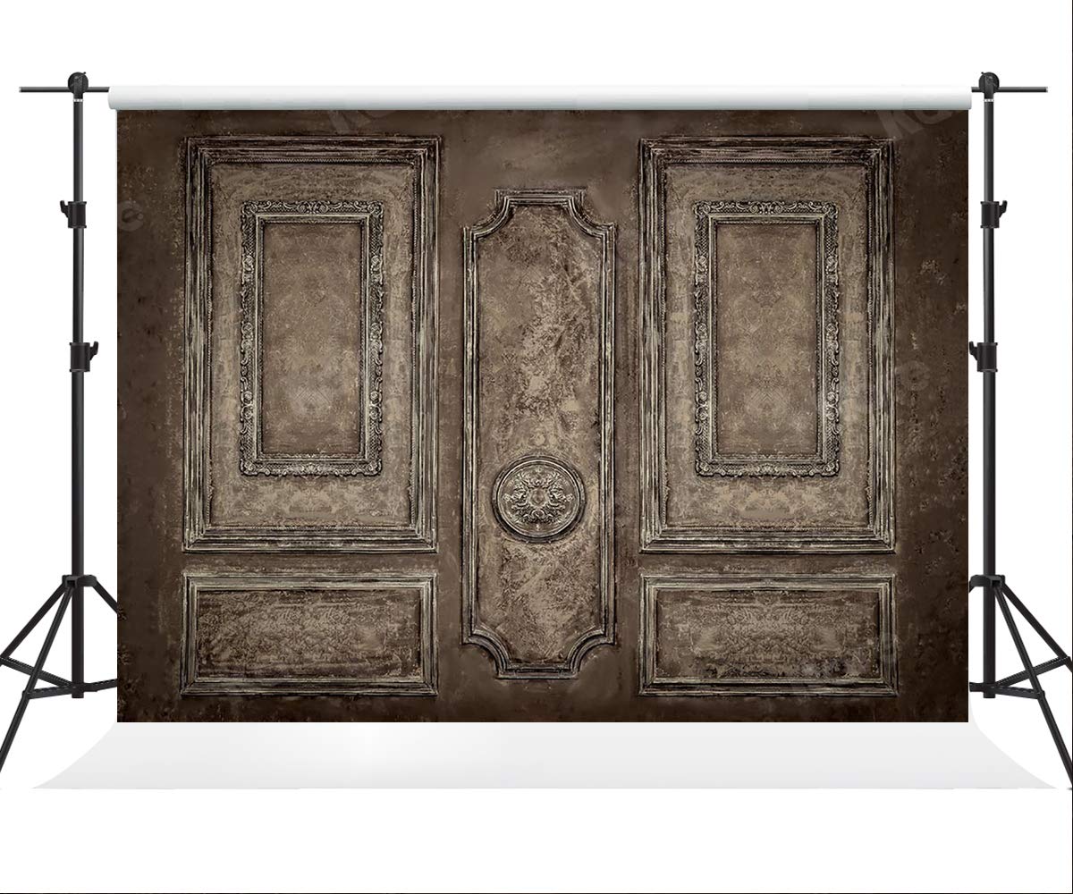 10x10ft Dark Wood Backdrop - Vintage Wooden Door Photography Background for Studio, Wedding, Portrait & Product Shoots - Brown Photo Studio Props for Professional & DIY Photography