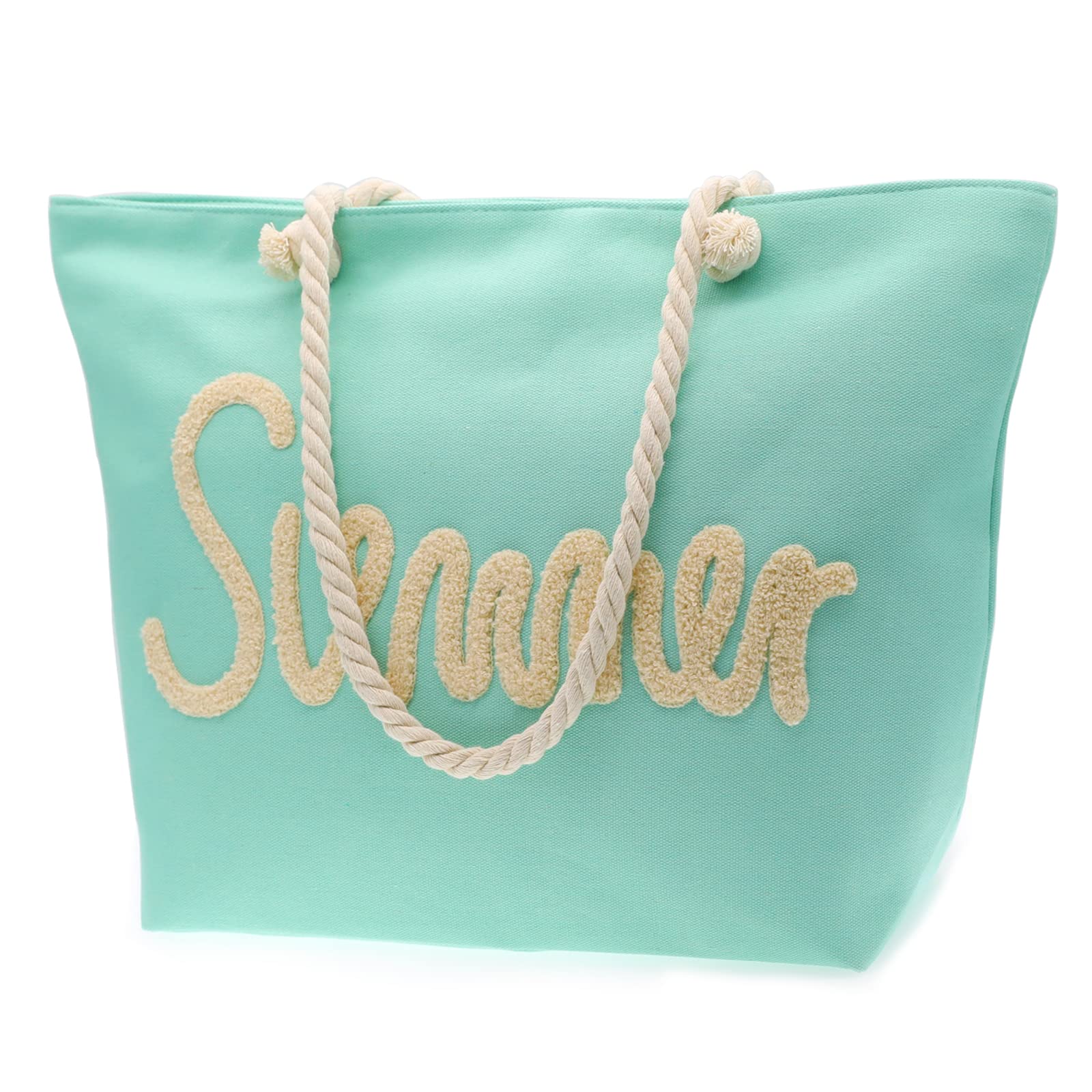 Large Beach Tote Bag for Women with Zipper - Waterproof Summer Beach Bag, Spacious Shoulder Handbag for Pool, Travel & Shopping - Perfect for Beach Vacations, Gym & Weekend Getaways