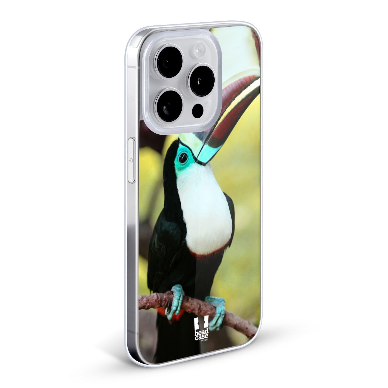 White Throated Toucan Animal Print Soft Gel Phone Case for Apple iPhone 12/12 Pro - Cute Wildlife Design Protective Cover for Everyday Use, Travel & Nature Lovers