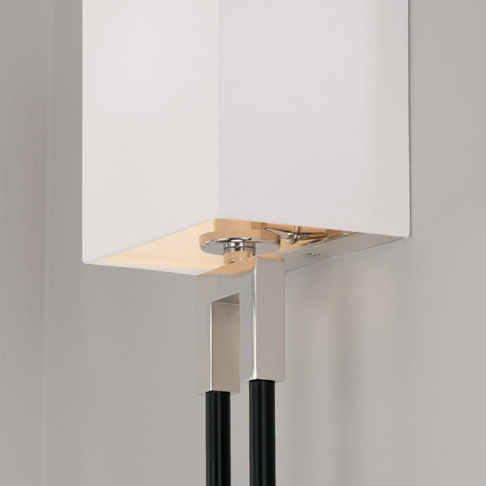 Modern Abbie 1 Light Wall Sconce - Brushed Nickel Finish - Ideal for Bedroom, Hallway & Living Room Lighting