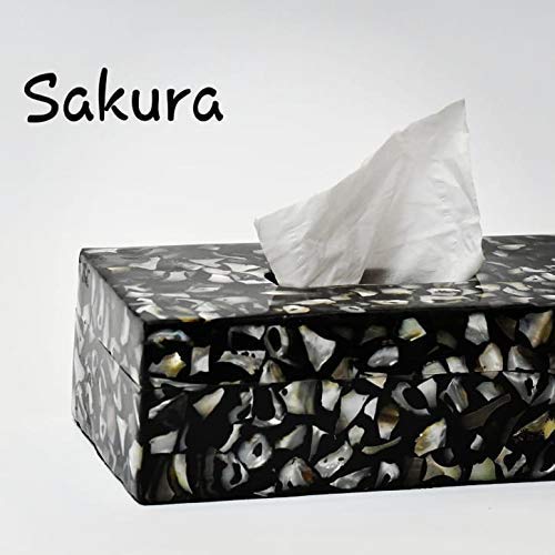 Handmade Organic Pearl Tissue Box & Napkin Holder - Modern Rectangular Napkin Stand, Scandinavian Art Nouveau Style for Home & Office Decoration | Perfect for Living Room, Dining Table, and Desk Organizing