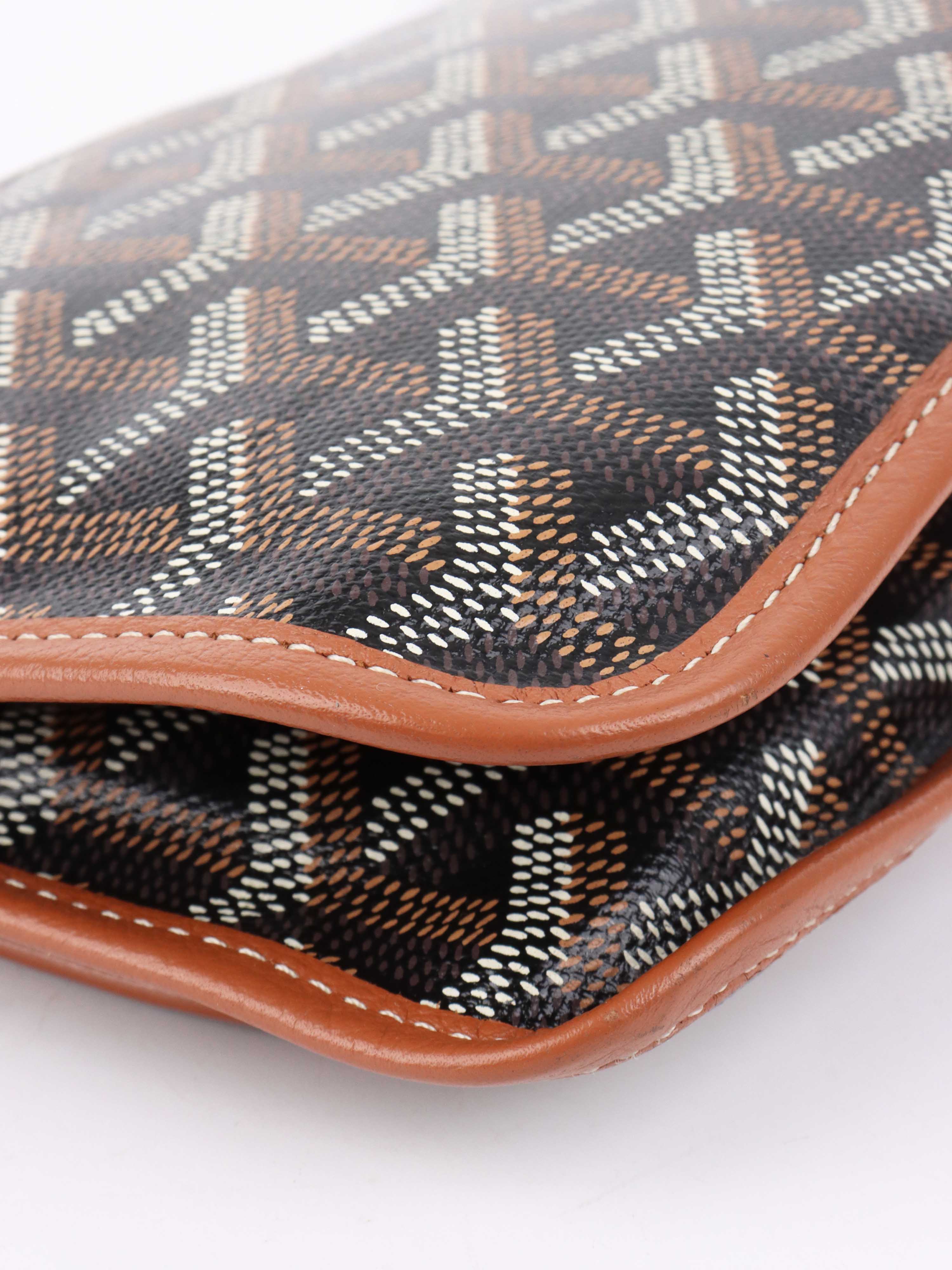 Goyard Black & Tan Plumet Pocket Wallet for Men | Luxury Leather Card Holder | Slim Bifold Wallet for Everyday Use & Travel