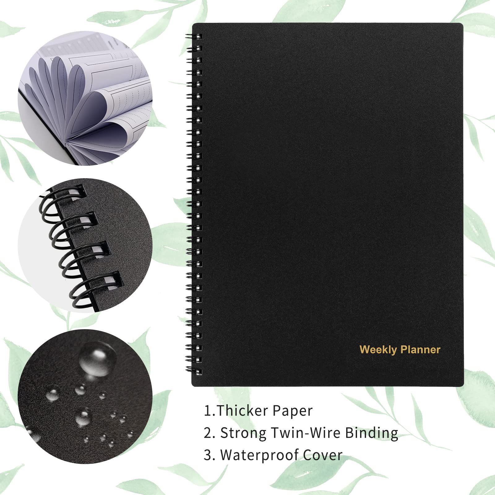 Cheneyboo Undated Weekly Planner - 52 Weeks To-Do List Notebook, 5.2