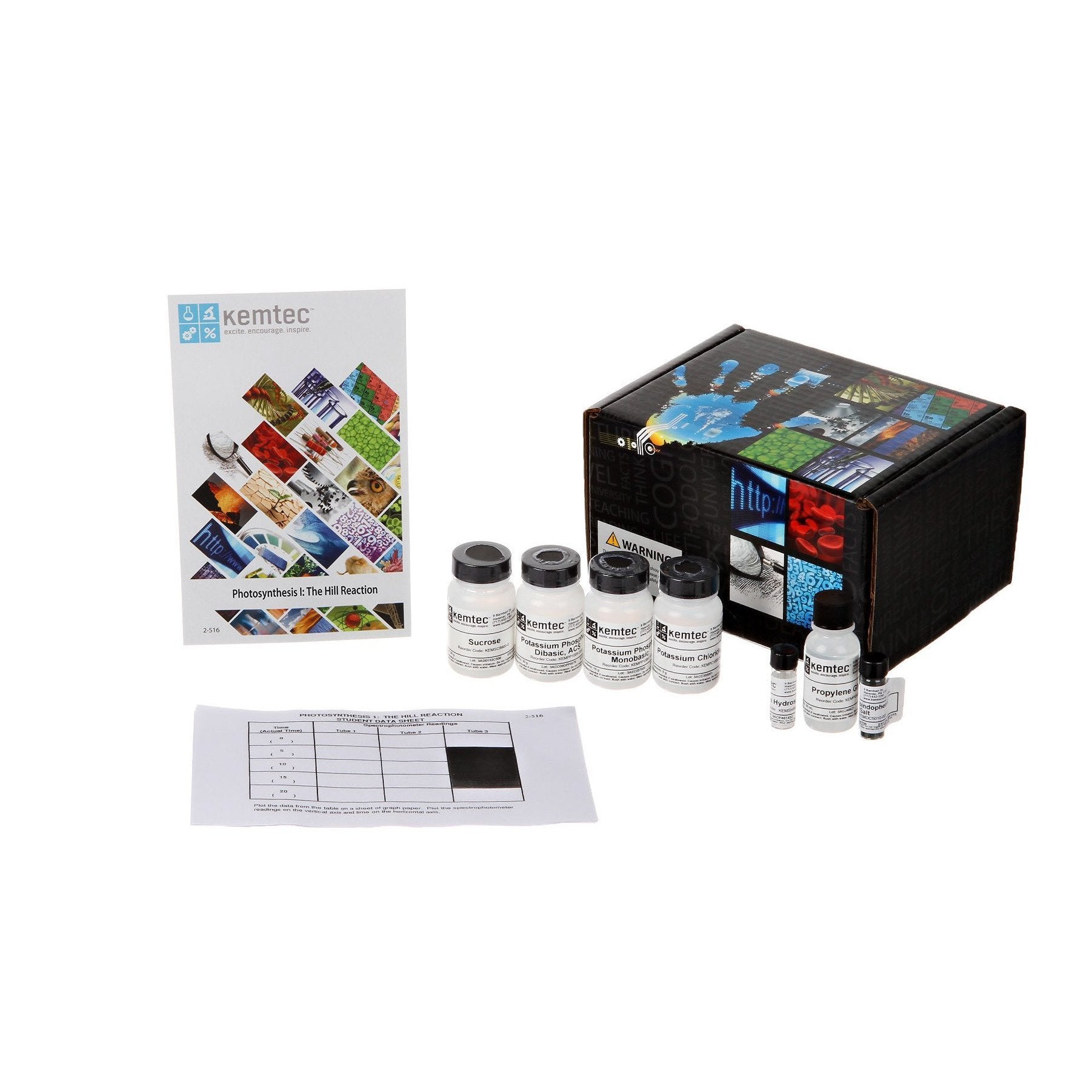 Kemtec Science Photosynthesis I The Hill Reaction Kit | Plant Biology Experiment for Students & Teachers | Perfect for Classroom Labs & STEM Education