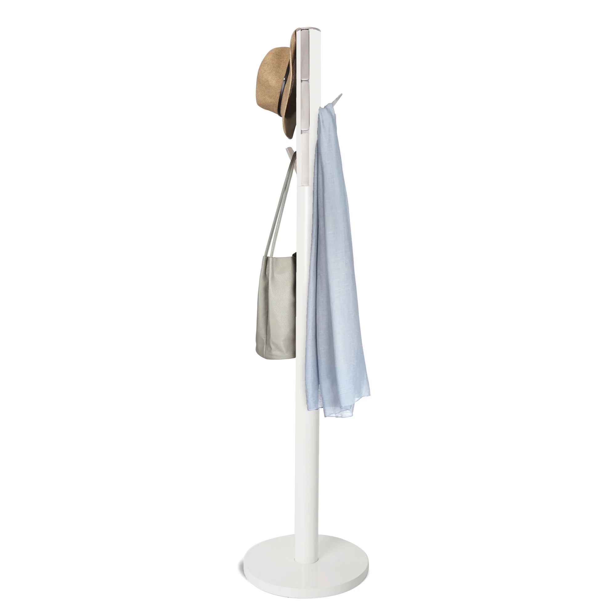 White Flapper Coat Rack - Vintage Style Wall Mounted Hooks for Entryway, Bedroom & Hallway Organization