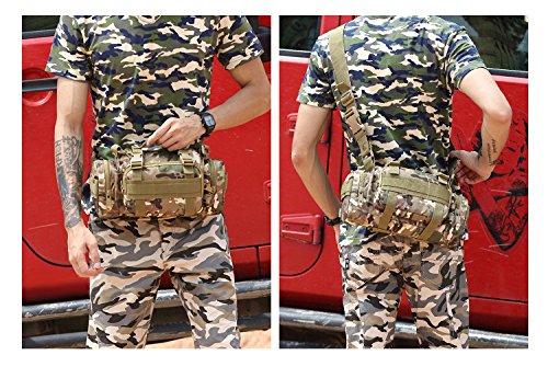 Tactical Waist Pack - FAMI Deployment Bag, Small Sling Pack for Outdoor, Hiking & Travel | Hand Carry & Handlebar Bag for Biking & Daily Use