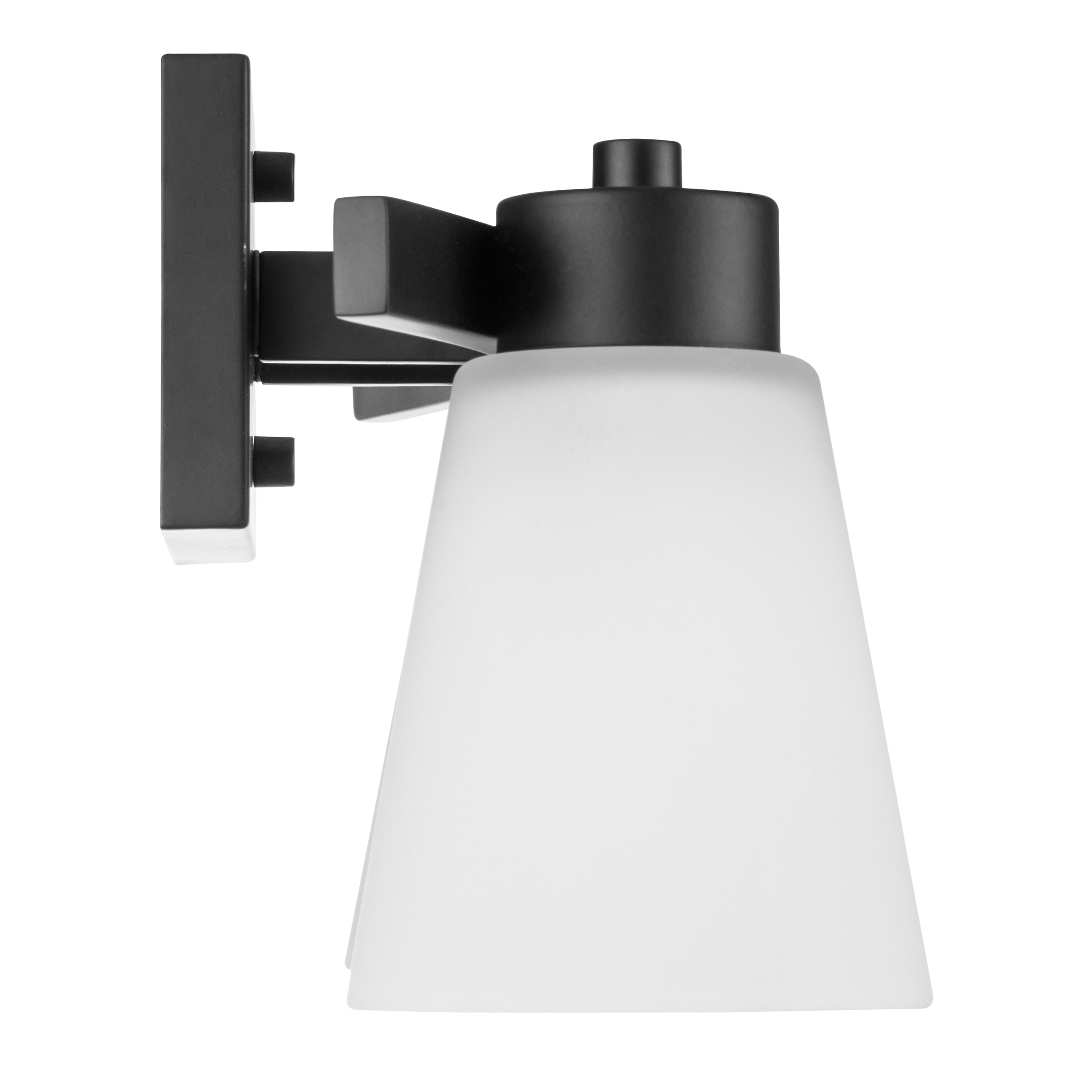 Fairendale 2-Light Vanity Light with Frosted Glass Shade in Matte Black - Perfect for Bathroom, Bedroom, and Dressing Room Lighting