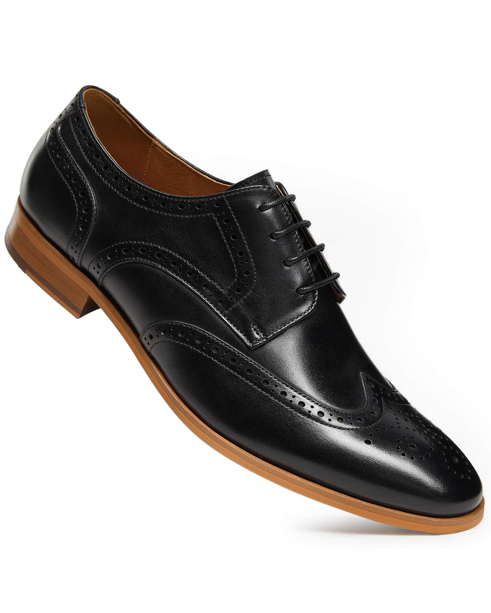 ALIPASINM Men's Dress Shoes - Genuine Leather Oxford Lace-Up Formal Shoes for Business, Wedding & Office | Comfortable & Stylish Men's Footwear