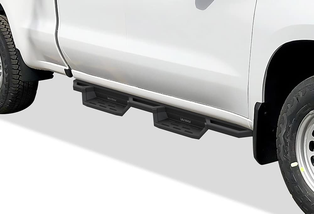 APS Stainless Steel Running Boards for Chevy Silverado & GMC Sierra 1500 2019-2025, 2500/3500 2020-2025 - Extended Cab Compatible (Excludes 1500 LD Models) | Durable Side Steps for Easy Truck Access & Off-Road Adventures