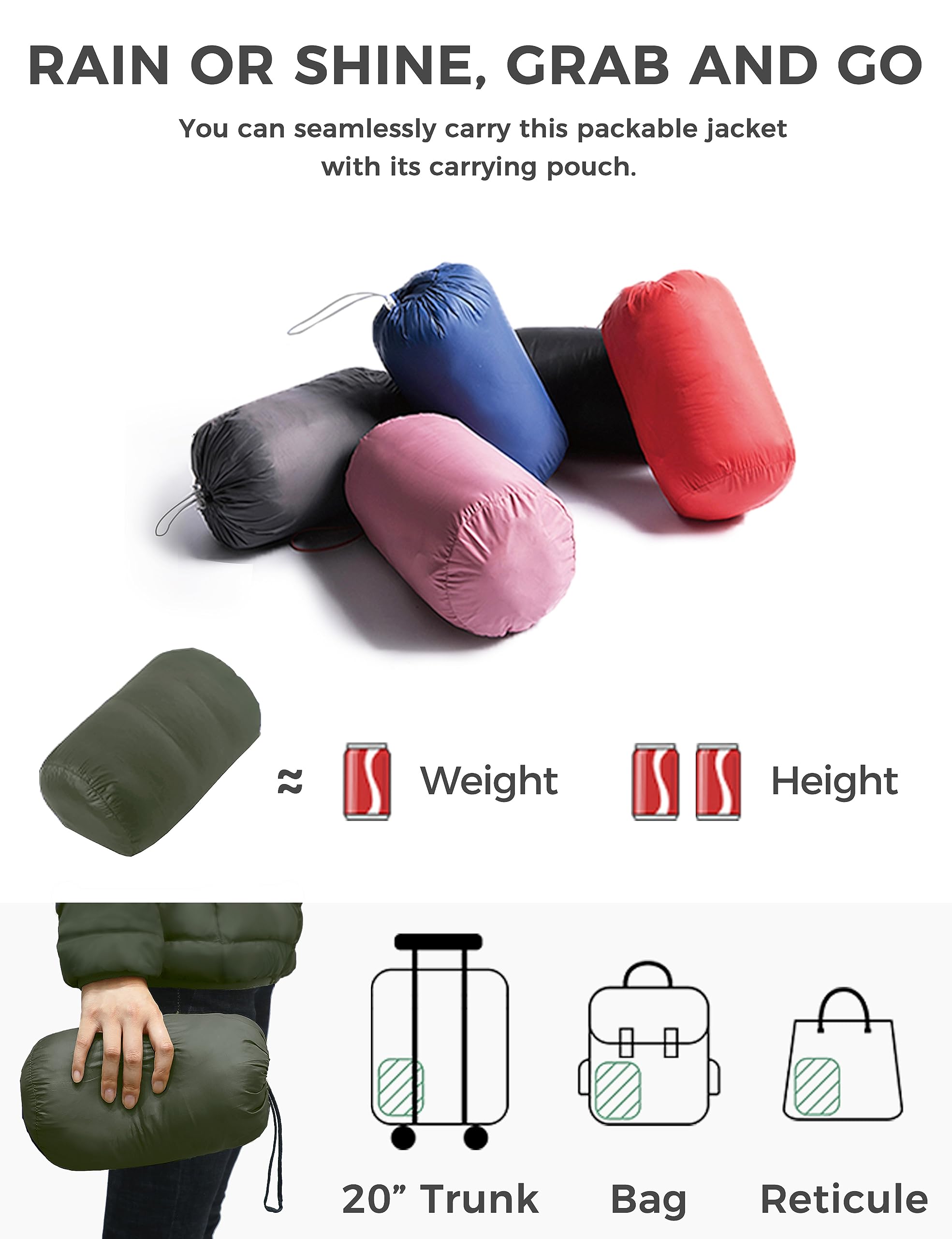 Wantdo Women's Lightweight Packable Down Jacket - Hooded Winter Puffer Coat for Outdoor Activities, Travel & Cold Weather