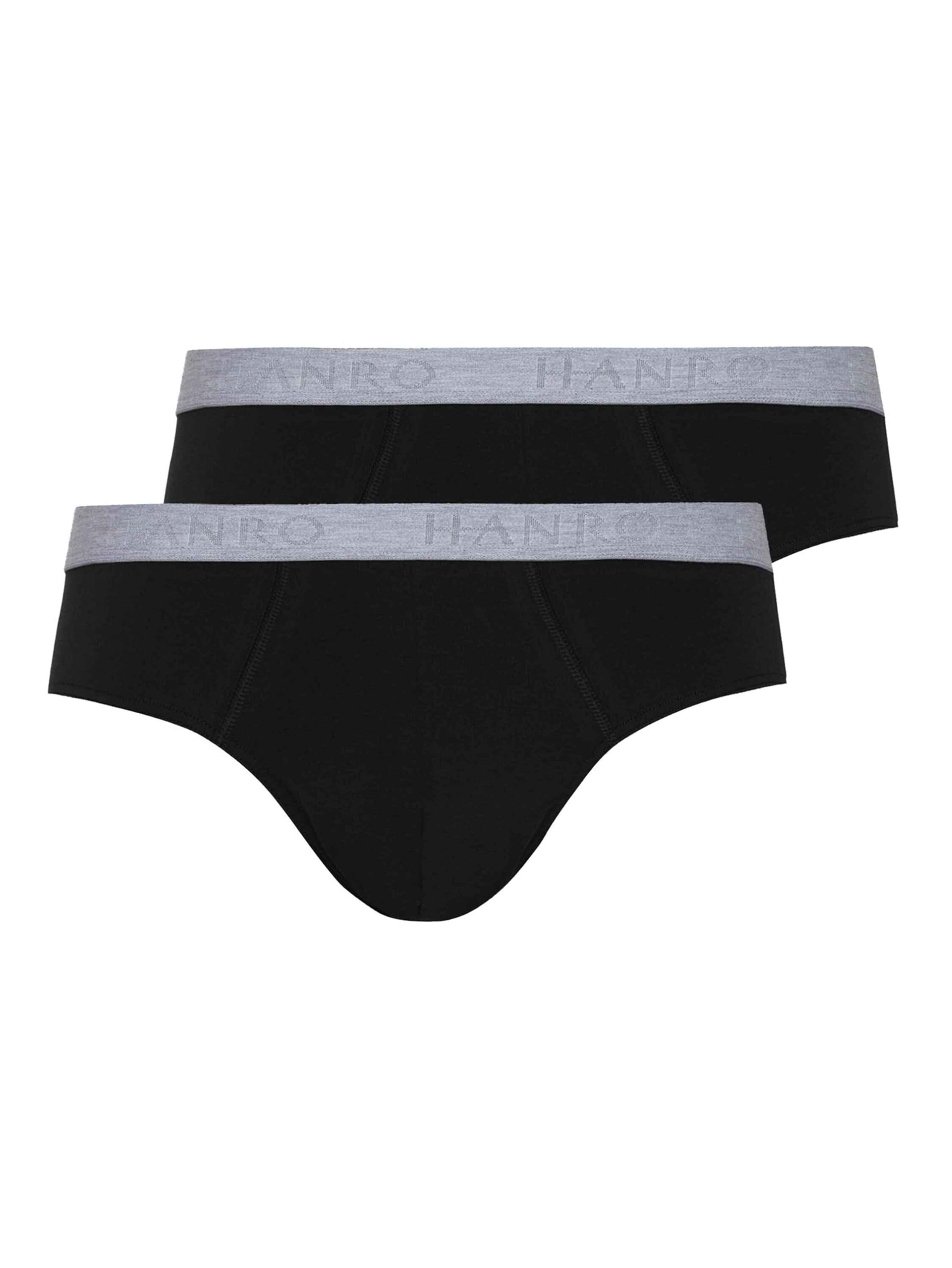Hanro Men's Cotton Essentials 2-Pack Brief - Soft Comfortable Underwear for Everyday Wear | Perfect for Work, Gym & Travel