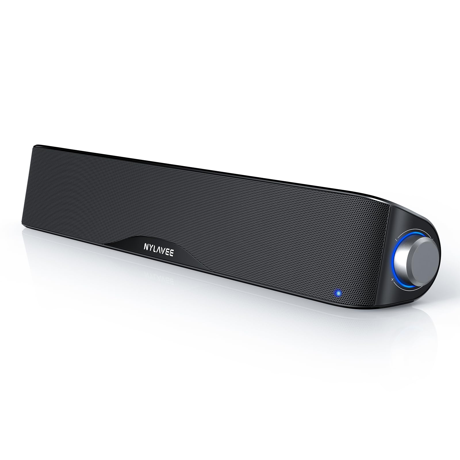 Premium Computer Sound Bar with HiFi Audio - USB Powered PC Speakers, Bluetooth 5.0 & 3.5mm Aux Input for Desktop, Laptop, Gaming, Home Office & Entertainment - Compatible with PC, Mac, Xbox, PS5, Smartphones & Tablets - Perfect for Work, Gaming & Movie Nights