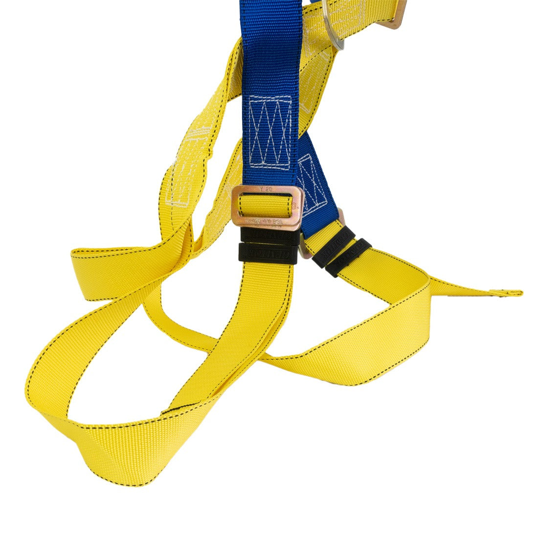 Gemtor Full Body Safety Vest Harness with Universal 933-2 Pass Thru Buckle - Ideal for Construction, Roofing & Fall Protection Work