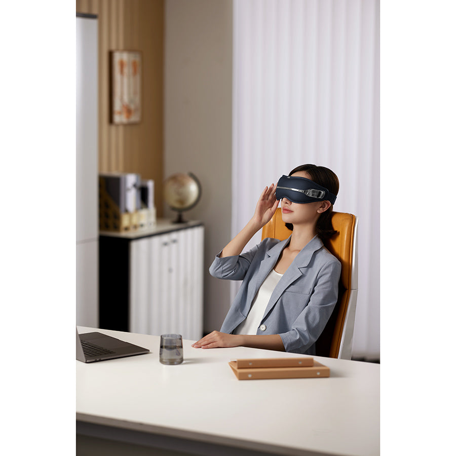 Philips PPM2321 Eye Massager Mask - Relieve Eye Strain & Stress, Warm Compression for Sleep & Relaxation - Perfect for Travel, Work Breaks & Home Use