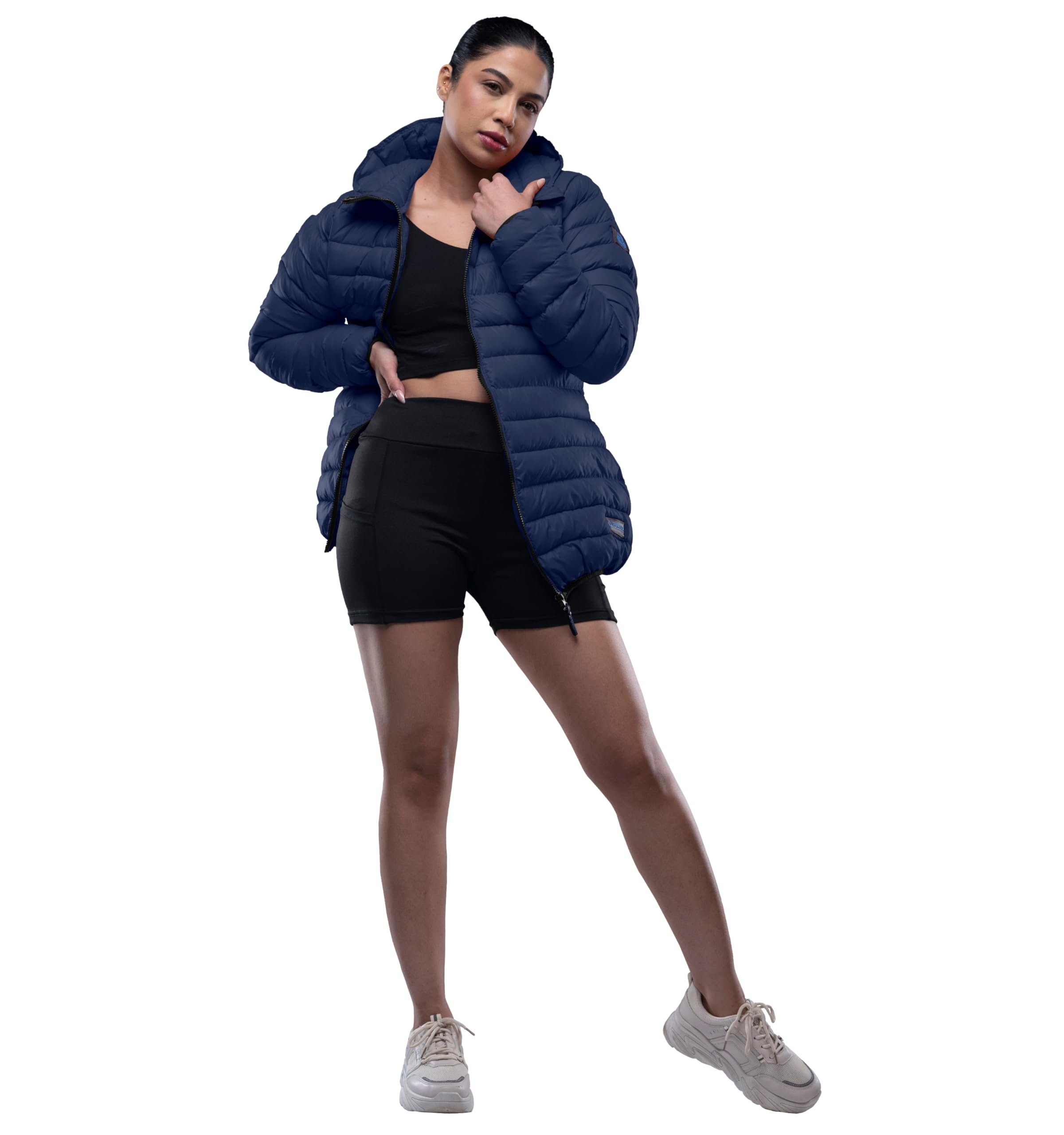 32 Degrees Women's Lightweight Packable Puffer Jacket with Hood - Quilted Winter Coat, Foldable Travel Jacket for Cold Weather | Perfect for Outdoor Activities, Commuting & Travel