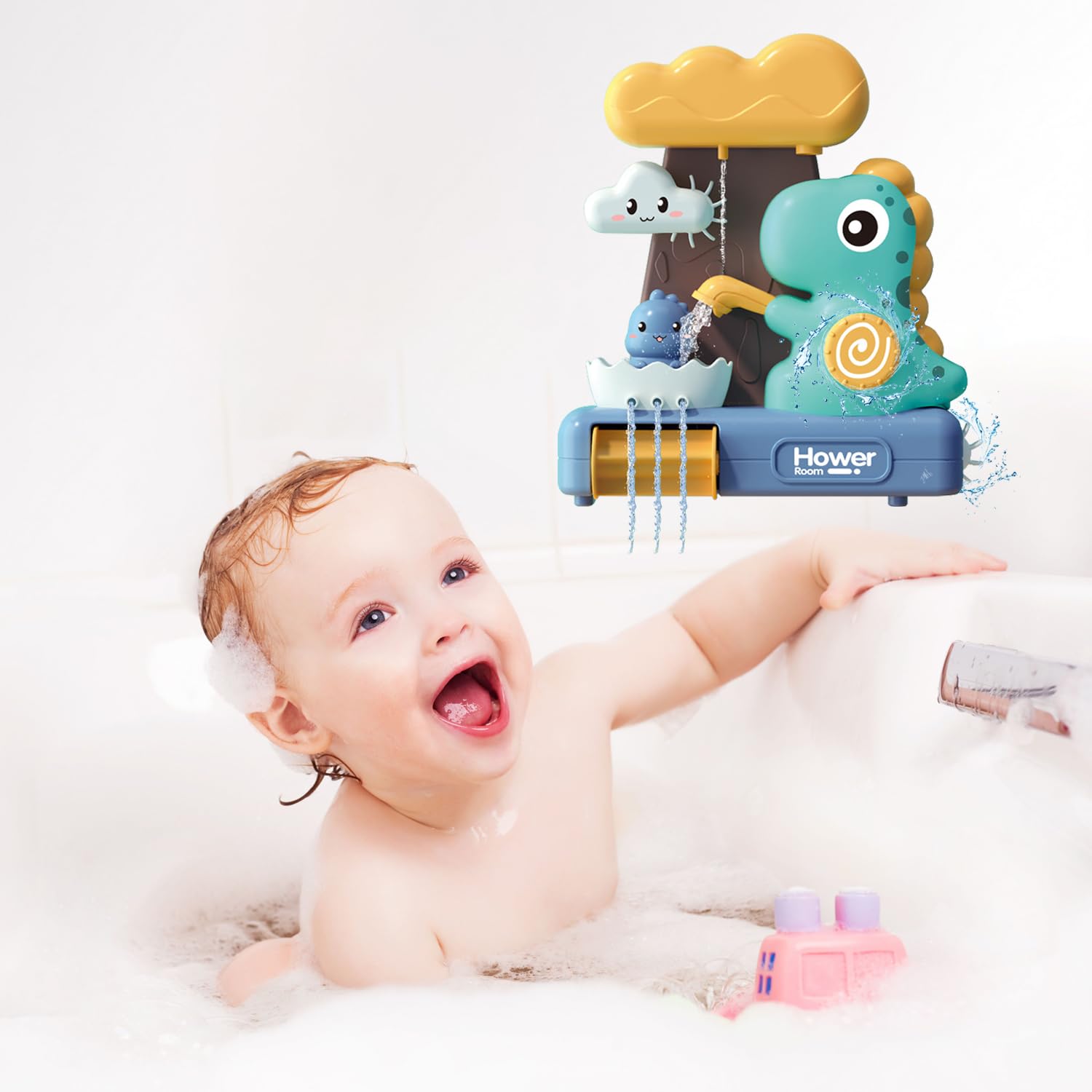 Dinosaur Bath Toys for Toddlers - STEM Bathtub Toys with Strong Suction, Fun Water Play for Kids Ages 4-8, Perfect Gift for Boys & Girls - Ideal for Bath Time, Pool, and Shower Play