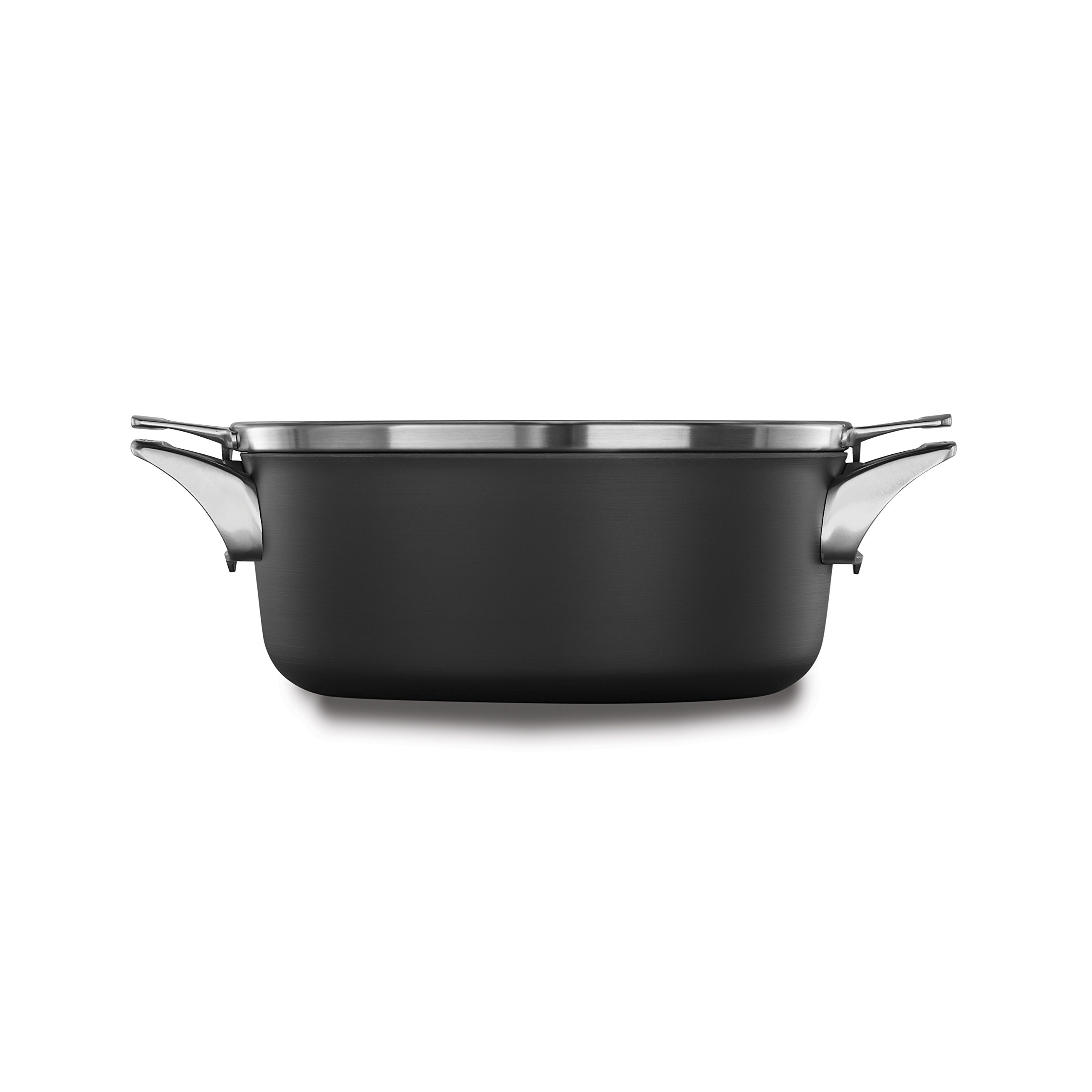 Calphalon Premier 5qt Nonstick Dutch Oven with Lid - Space Saving Design for Baking, Roasting & Slow Cooking | Perfect for Kitchens & Camping