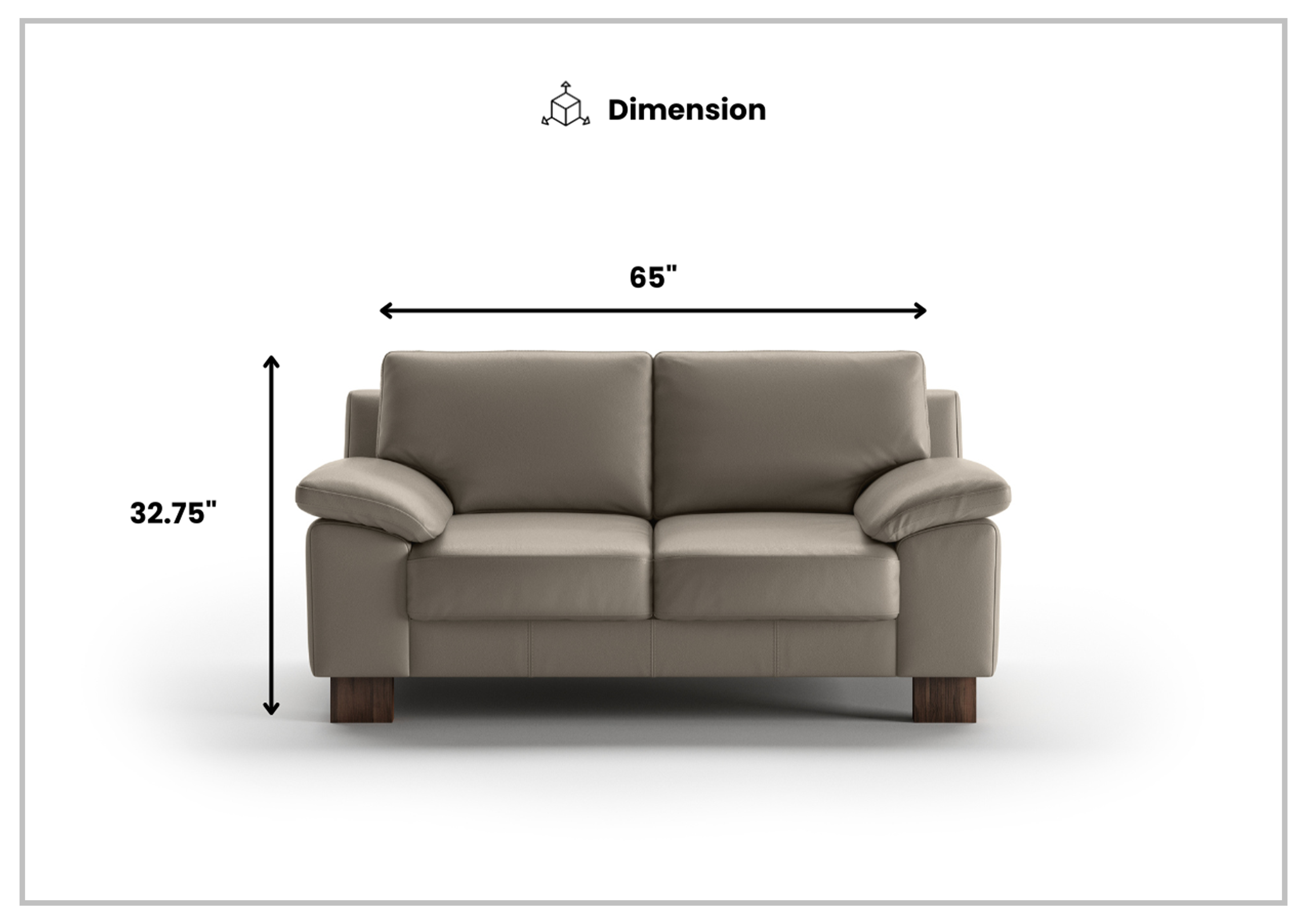 Premium Genuine Leather Poet Loveseat Sofa - Luxurious Two-Seater Couch for Living Room, Lounge & Reading Nook | Classic Design with Comfortable Cushions