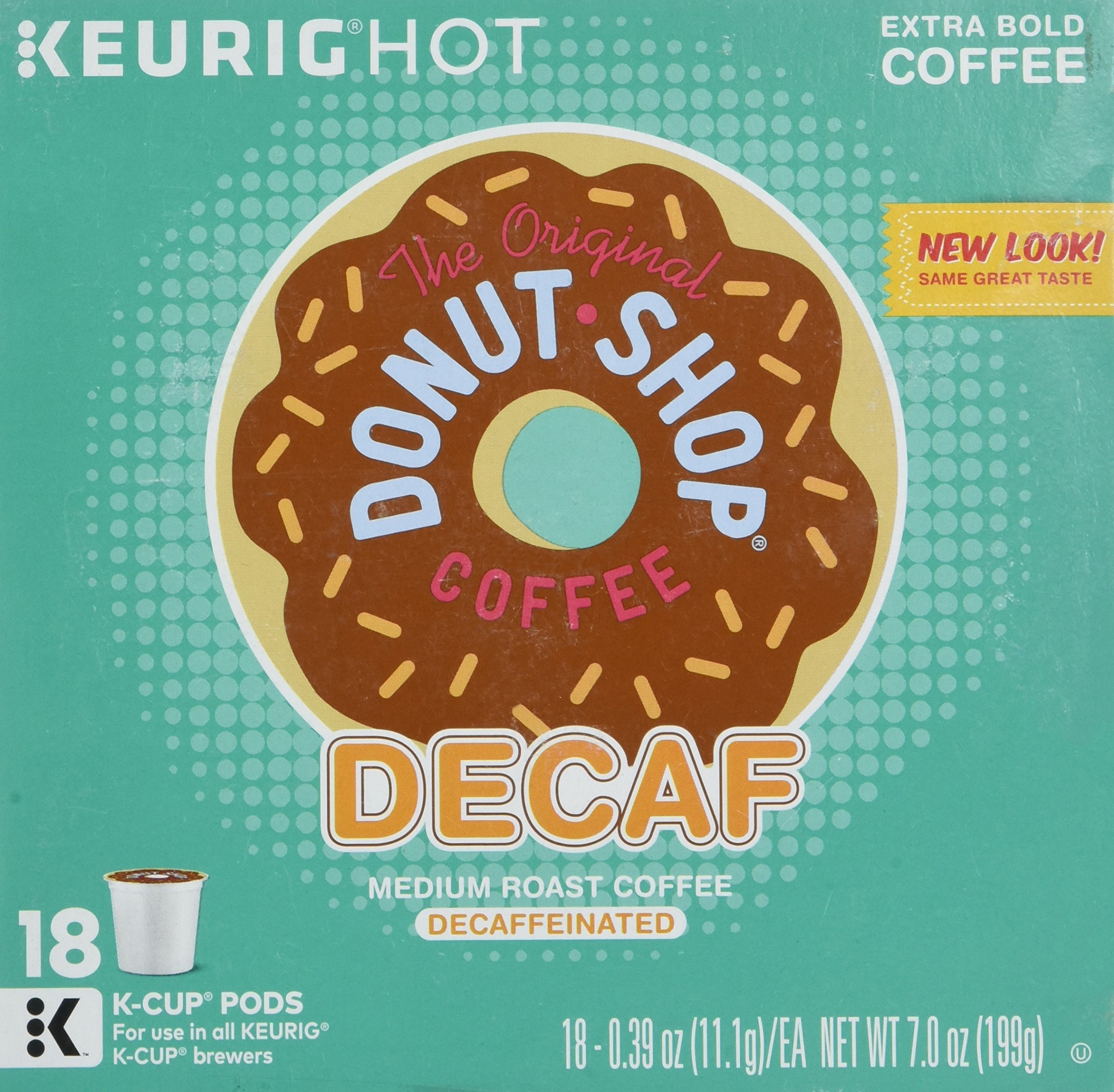 The Original Donut Shop Decaf Coffee Pods - 18 K-Cups for Keurig Brewers | Perfect for Afternoon Relaxation & Nighttime Enjoyment