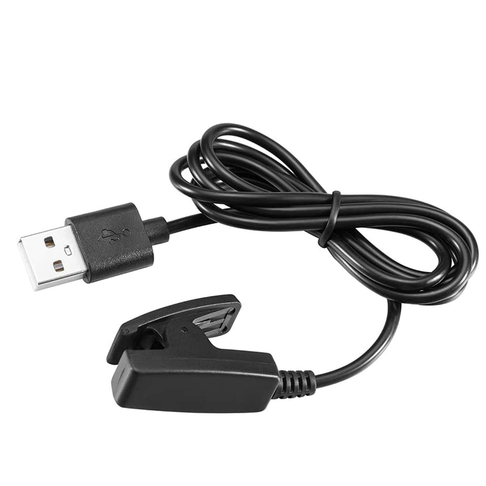 YOUkei Replacement USB Charging Cable Clip Compatible with Garmin Lily 1 & 2 Smartwatch - Fast Charging, Secure Fit (Black) - Perfect for Home, Office, Travel & Gym Use