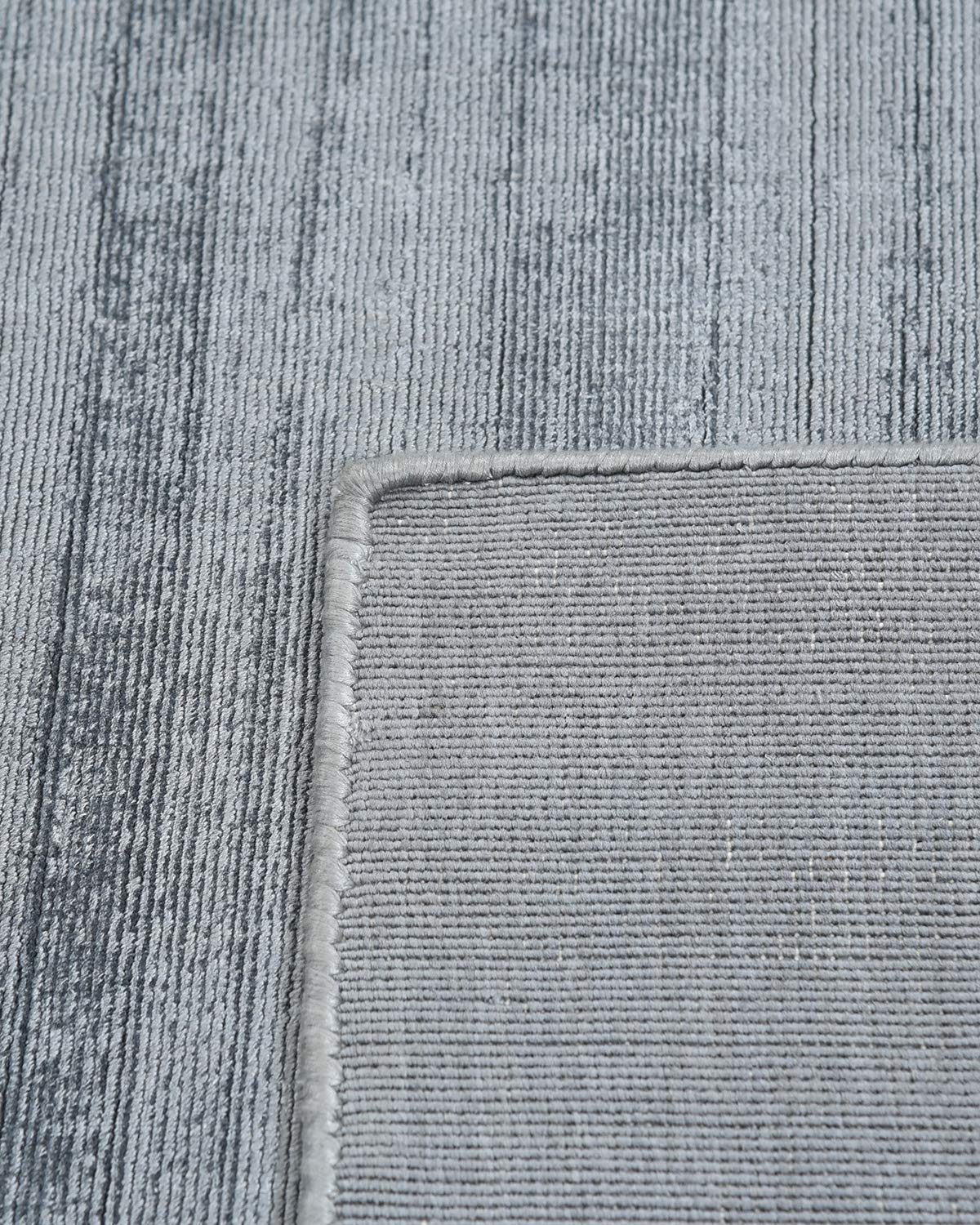 Solo Rugs Milo Contemporary Solid Hand Loomed Area Rug 9x12 Feet - Steel Gray Modern Minimalist Living Room Rug for Bedroom, Office & Home Decor