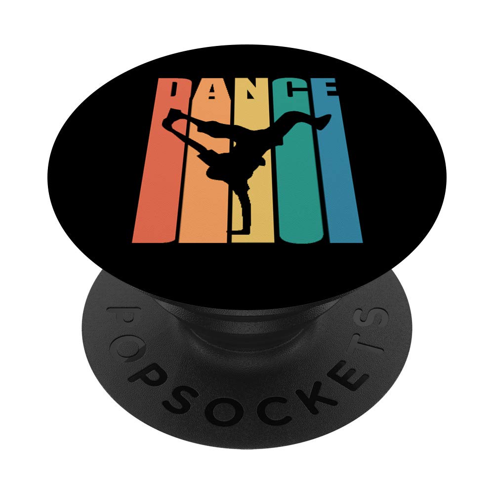 Retro Hip Hop Dance Breakdance B-Boy PopSockets Phone Grip & Stand - Perfect for Dancers, Phone Cases, Tablets & Mobile Accessories | Great for Street Performances, Dance Battles & Hip Hop Events