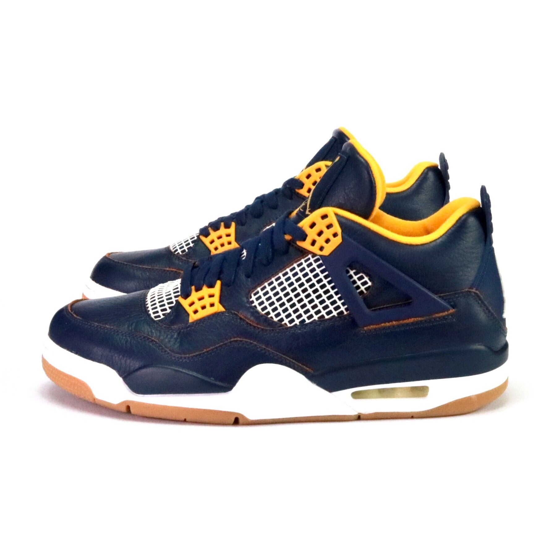 Air Jordan 4 Retro Dunk From Above Sneakers - Midnight Navy/Metallic Gold/White Basketball Shoes for Men | Perfect for Streetwear, Basketball Games & Sneaker Collecting