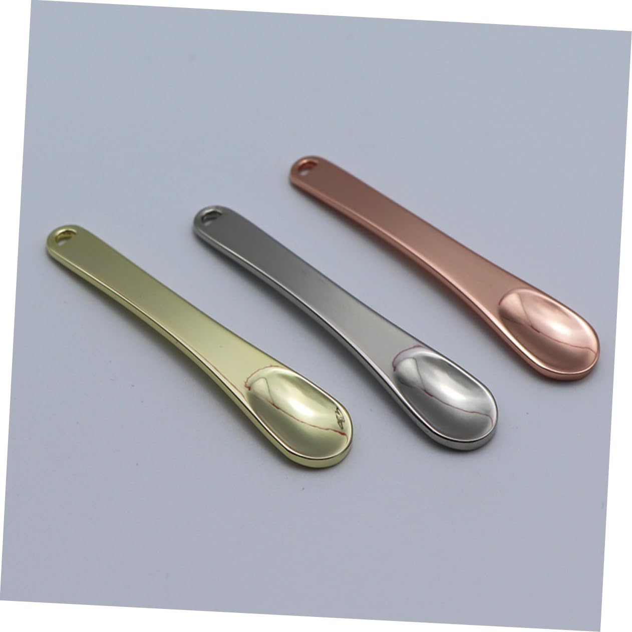 3Pcs Zinc Alloy Cosmetic Spoons - Facial Massage & Skincare Tools for Makeup, Lotion Application & Beauty Routine | Perfect for Spa, Home Skincare & Professional Use