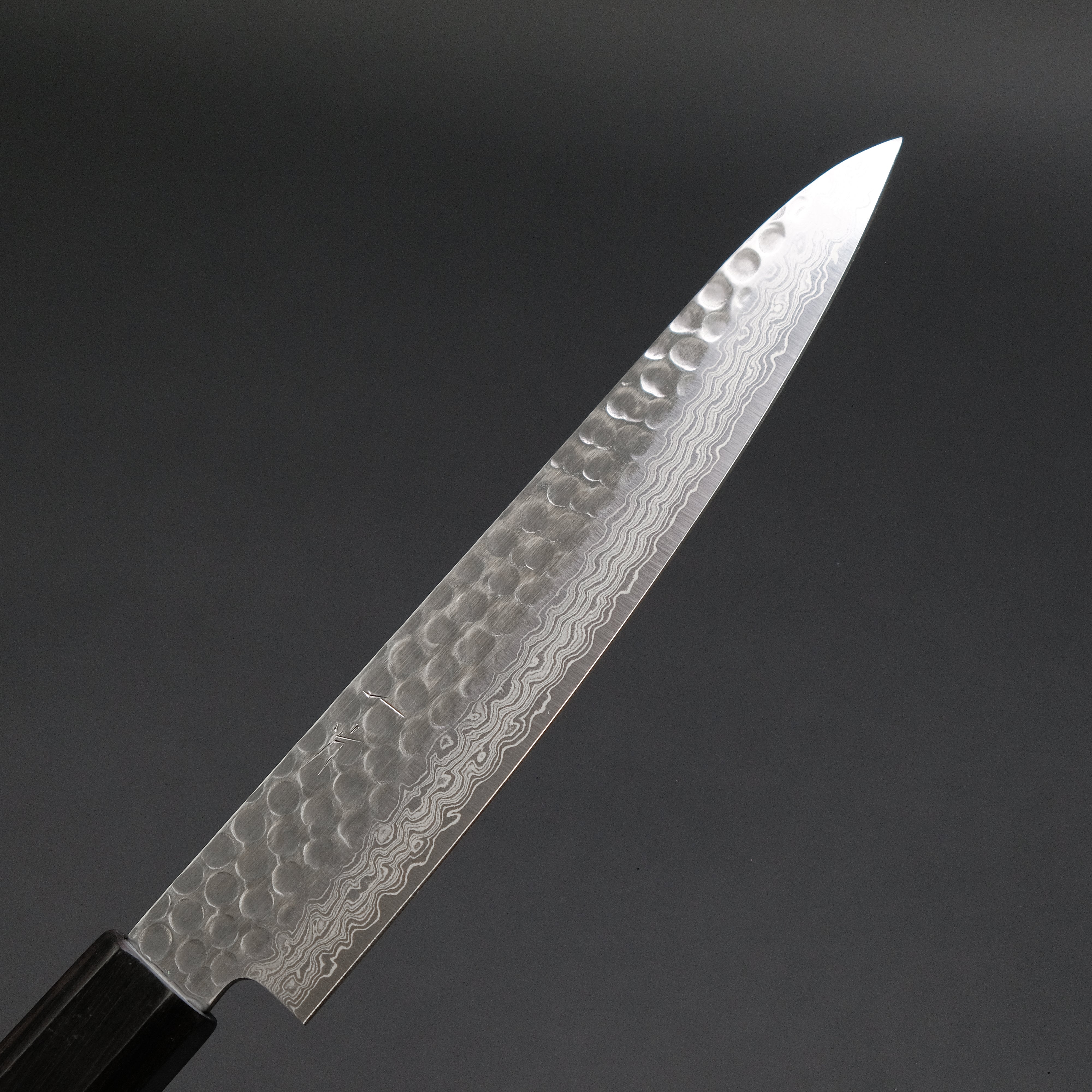 Hitohira HG Tsuchime Damascus Petty Knife 150mm - Japanese Chef Knife with Rosewood Handle - Perfect for Slicing, Chopping & Precision Kitchen Tasks