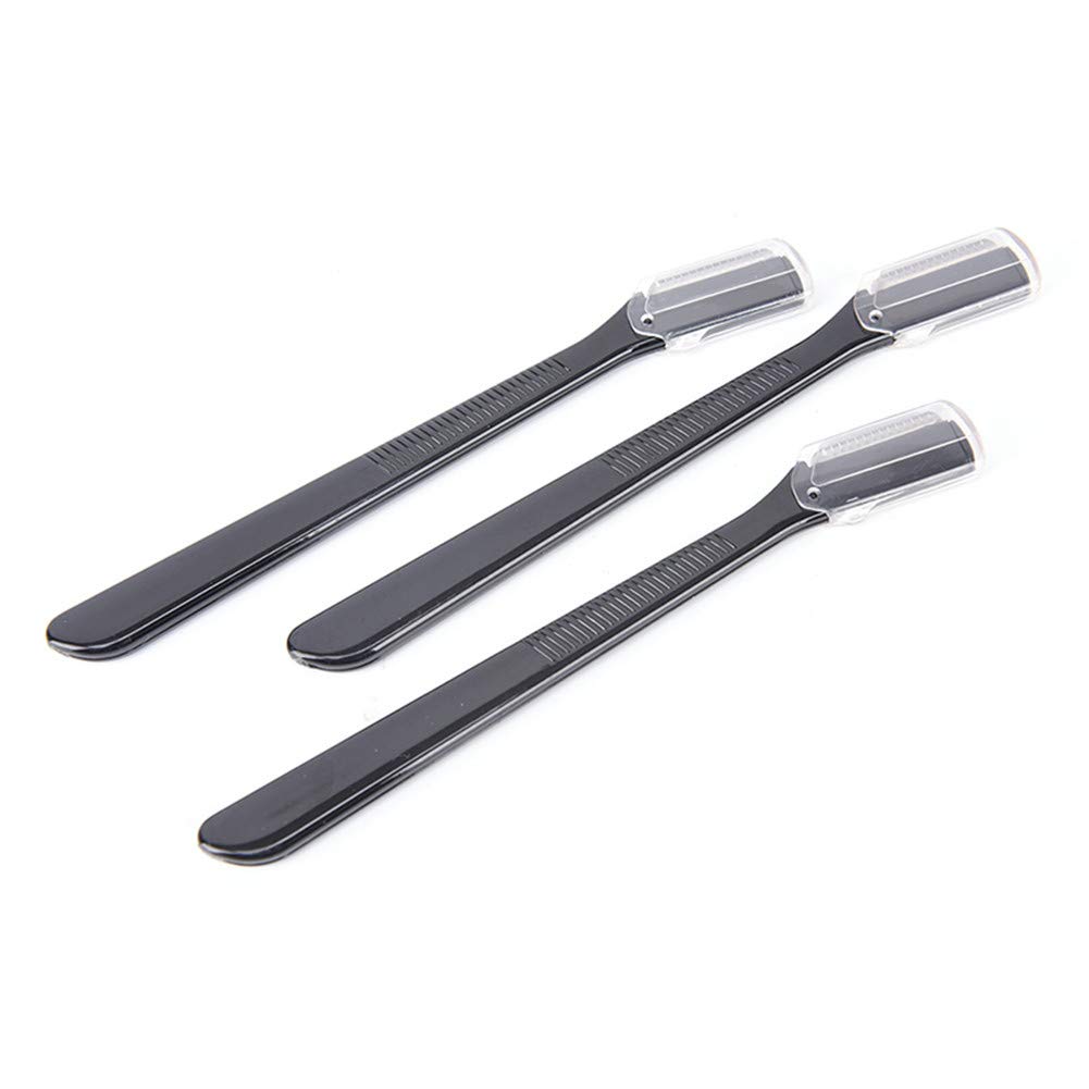 Professional Eyebrow & Facial Razor for Women - 3 Pack Dermaplaning Tool with Ultra-Sharp Blades for Smooth Skin | Perfect for Eyebrow Shaping, Peach Fuzz Removal & At-Home Spa Treatments