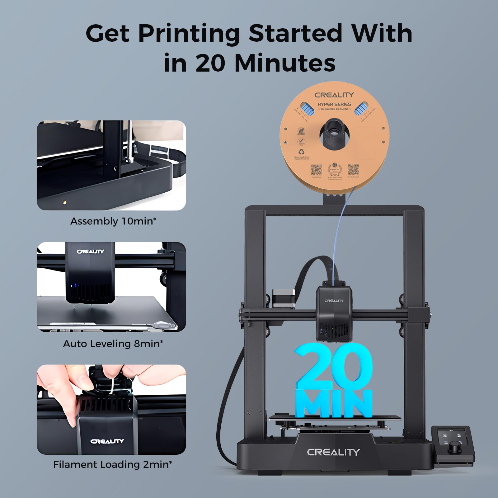 Creality Ender 3 V3 SE 3D Printer - 250mm/s High Speed Printing, Auto Leveling, Direct Drive Extruder | Perfect for Home DIY, Prototyping & Hobby Projects (8.66x8.66x9.84 inch)